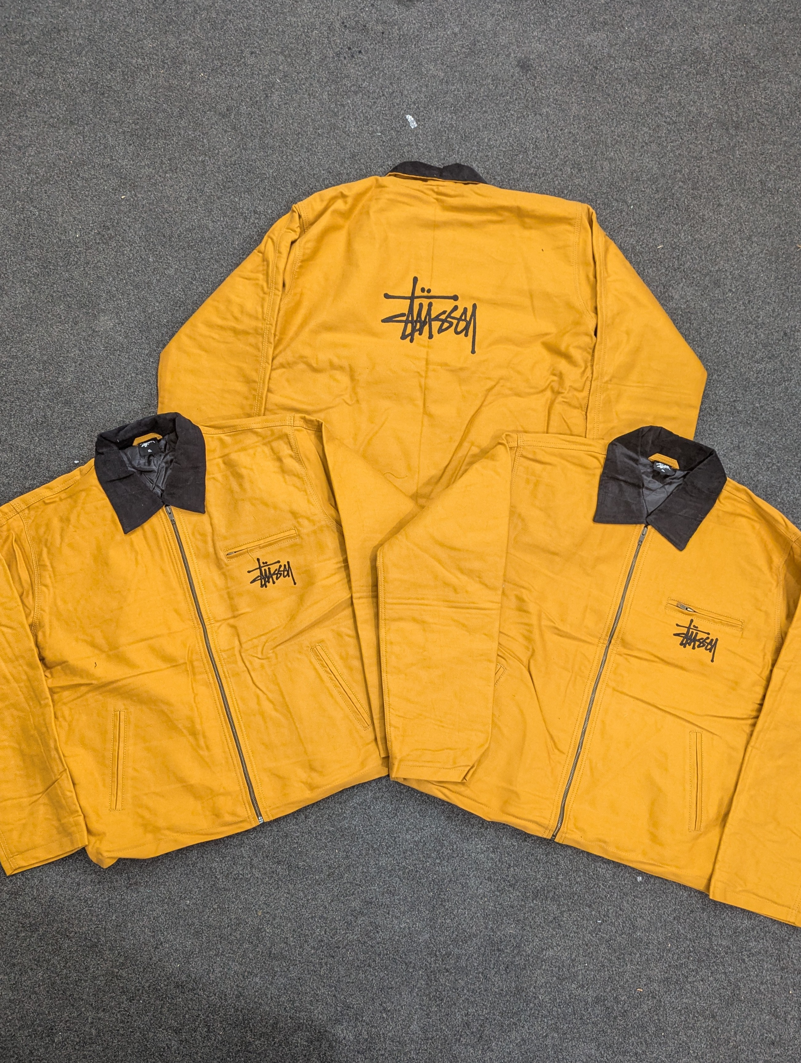 Stussy Embroidered Tanned Colour Detroit Rework Style Jackets