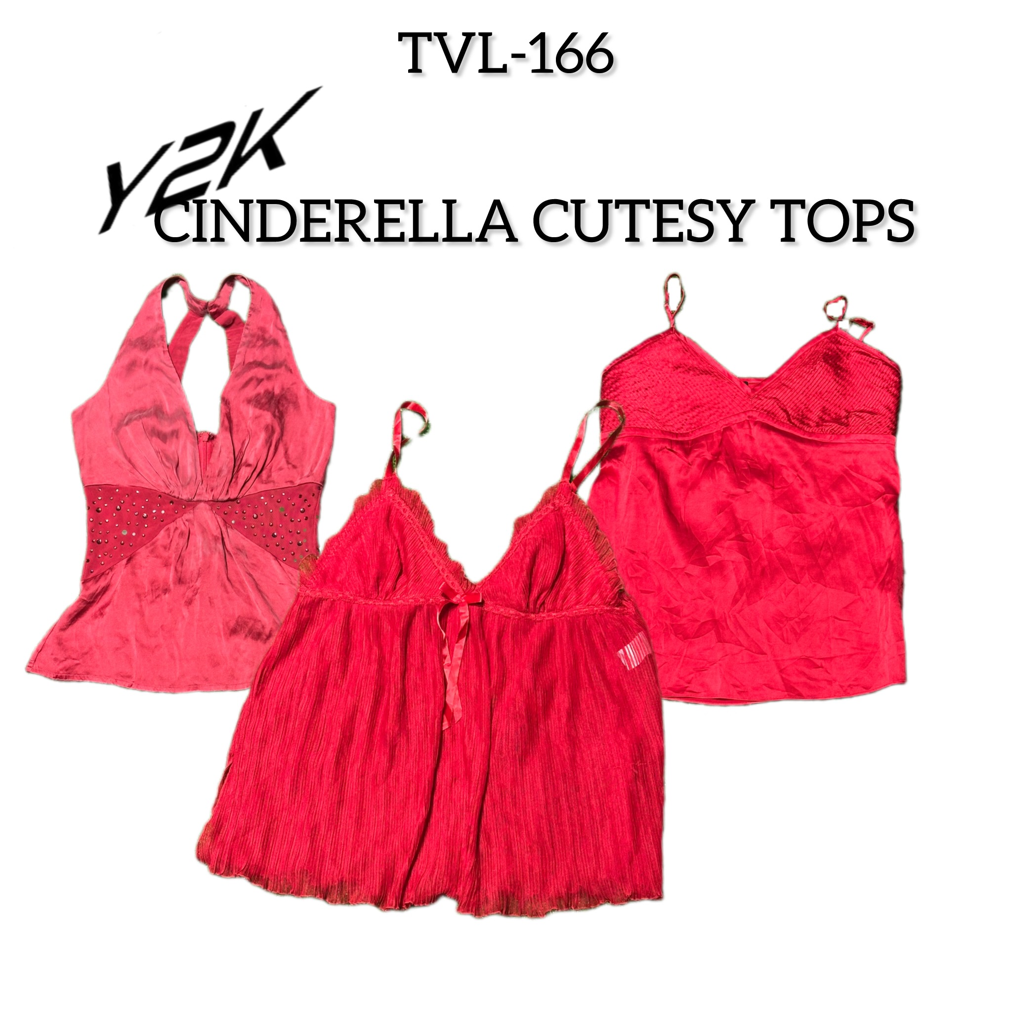 Y2K Cutesy Core Cami Tops (TVL-166)