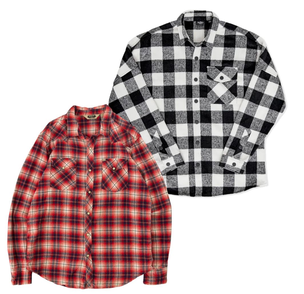 CHEMISES EN FLANELLE SANS MARQUE - GRADE AB