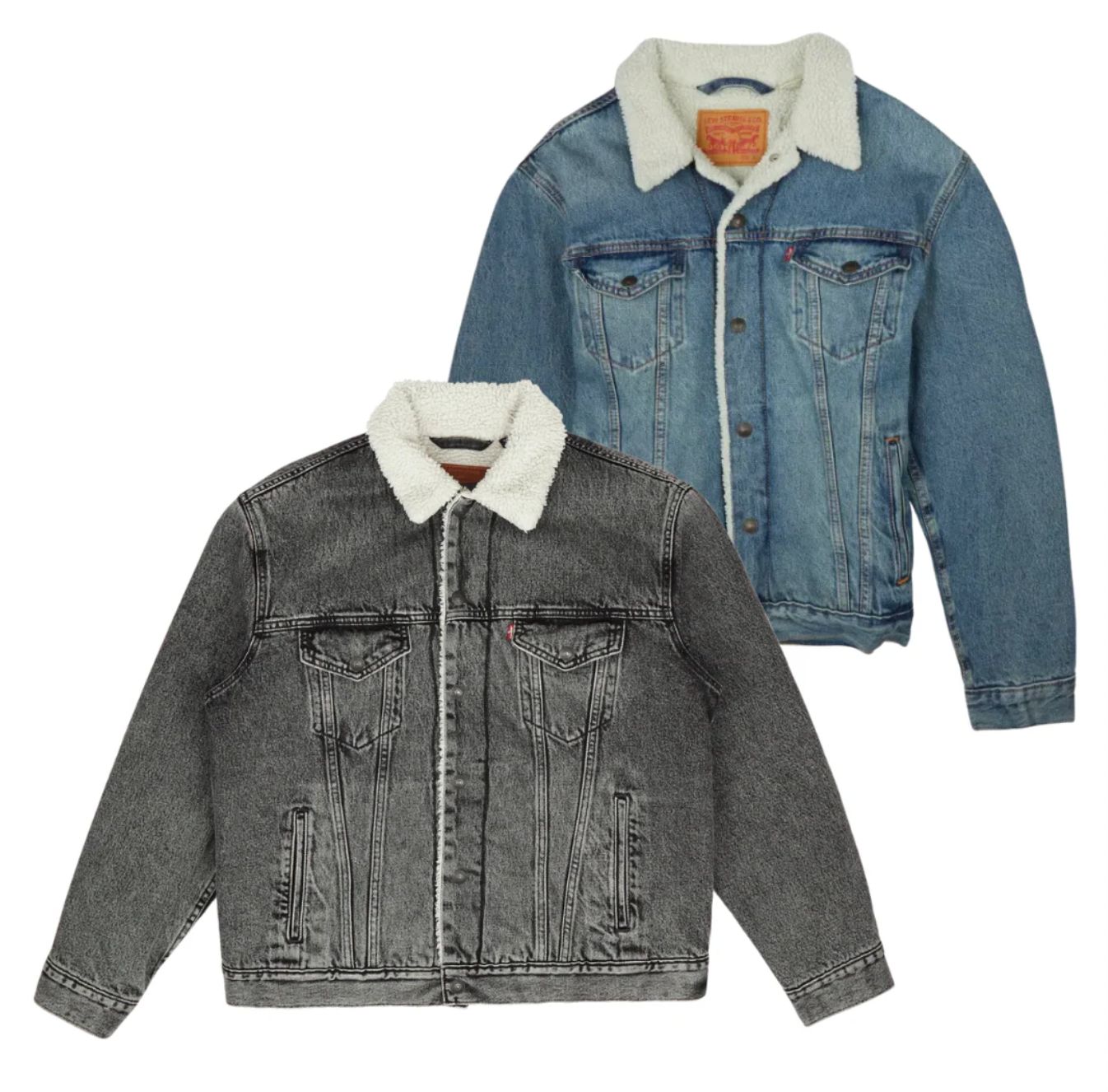 VESTES EN DENIM SHERPA LLW (LEVI'S / LEE / WRANGLER) - GRADE AB