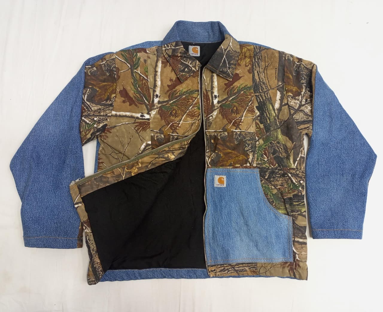 CR950 UPCYCLED Denim Carhartt Camo Jacket