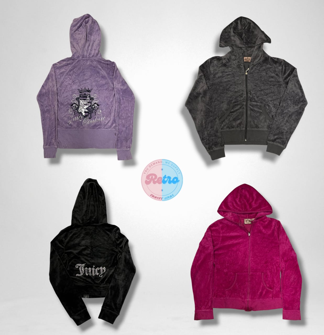 Juicy Couture Inspired Velour Hoodie (E)