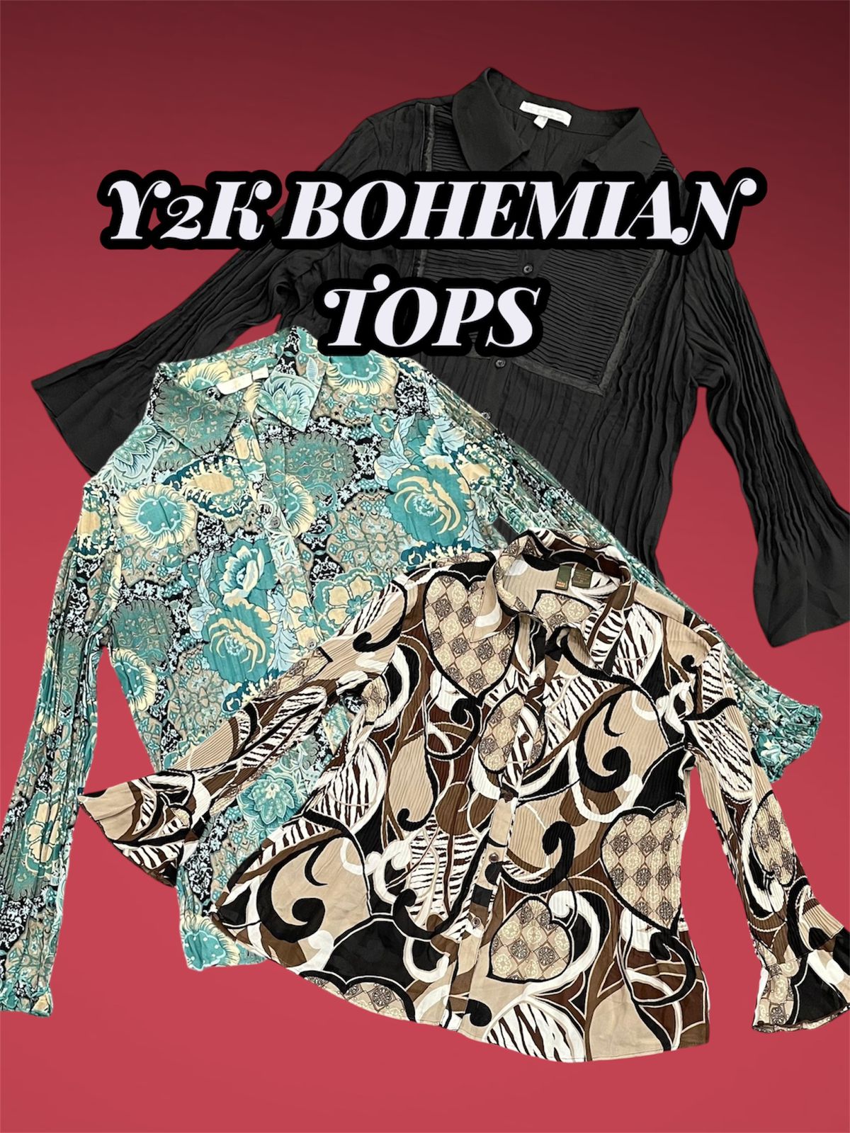 Y2k bohemian tops (2911)