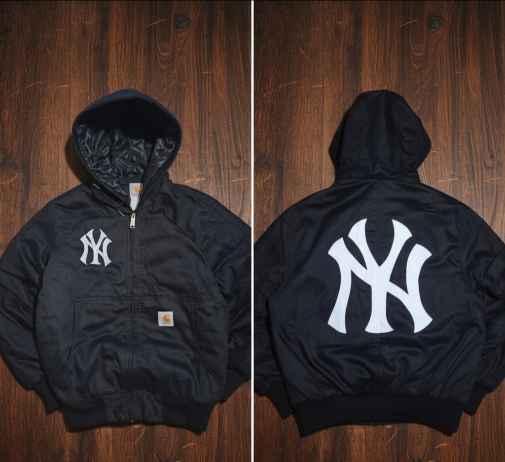 Vestes à capuche noires style rework Carhartt NY