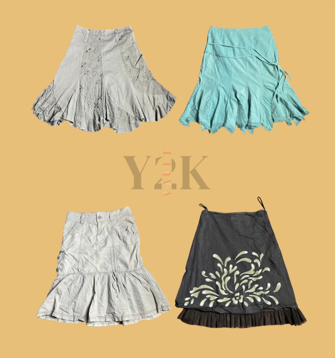 Y2K Vault: Flowy Skirt (Yv-487)
