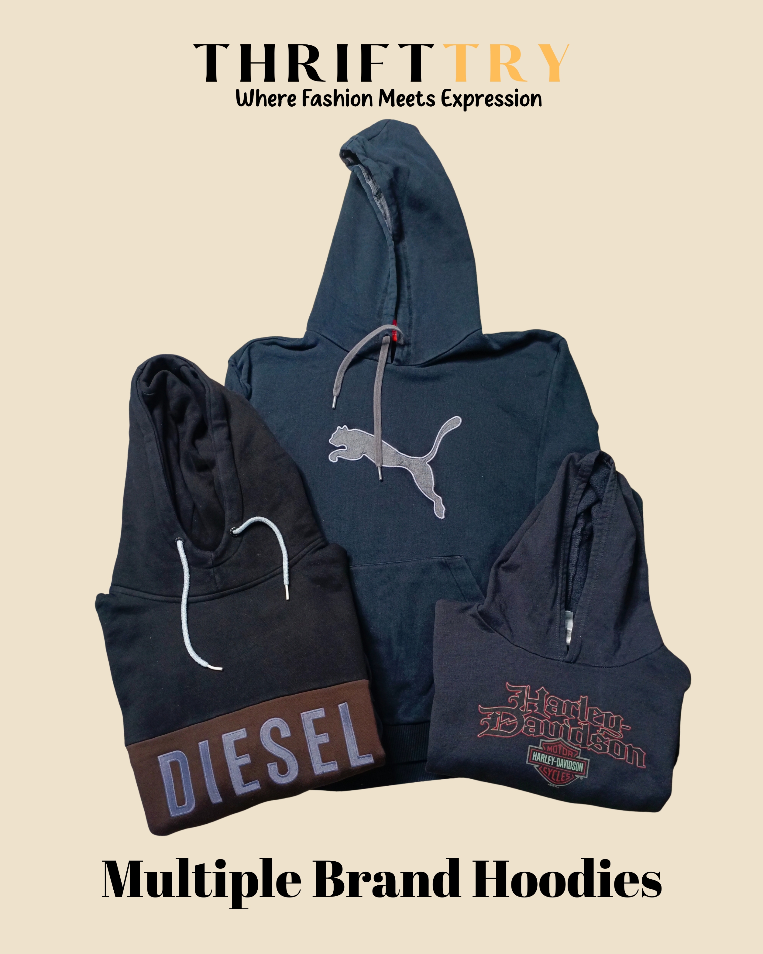 Multiple Branded Hoodies