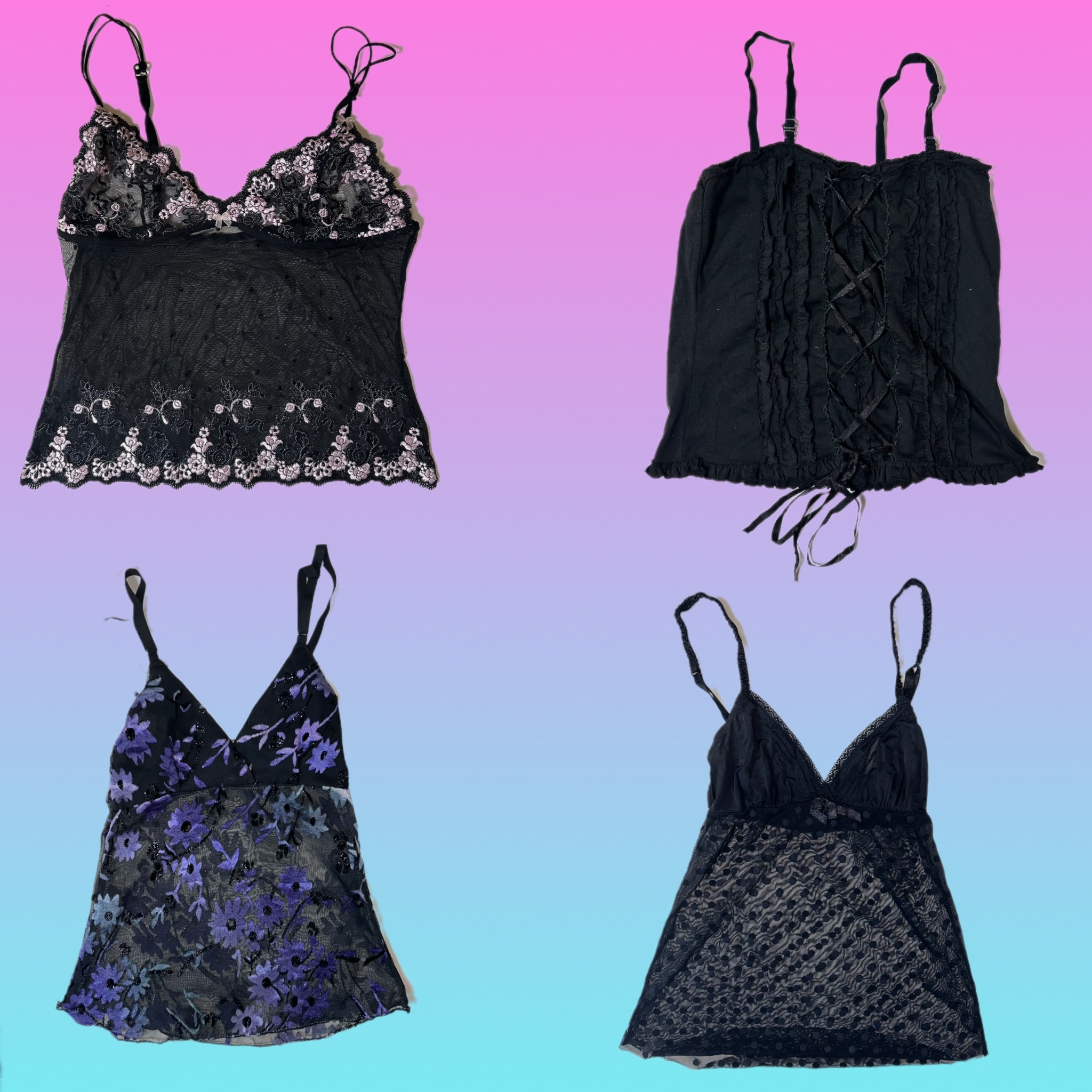 Glamours Black & Floral cami collection ( TT 241)