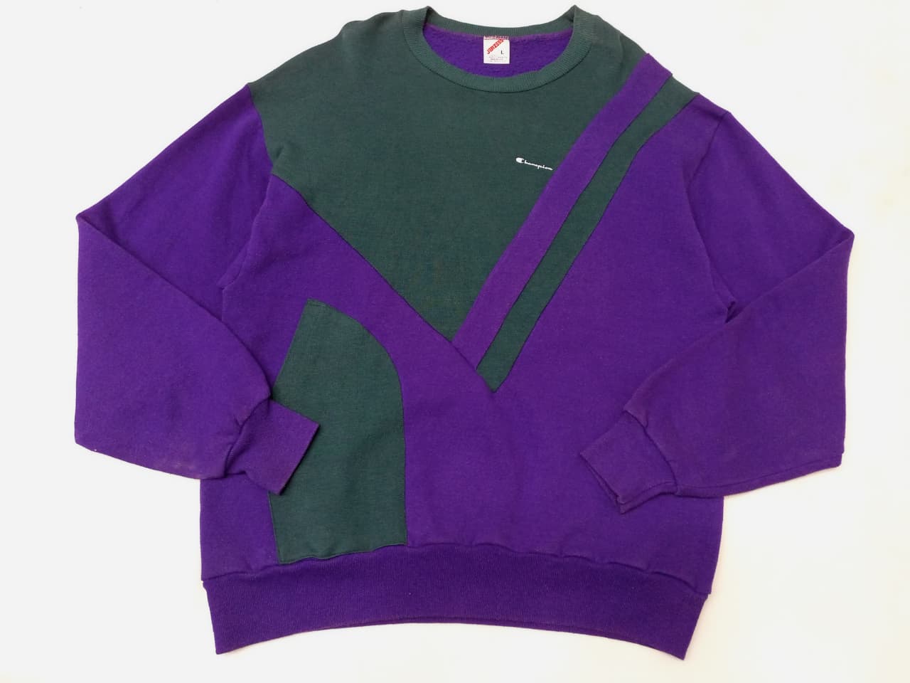 CR956 UPCYCLED ミックスブランド パッチワークスウェットシャツ