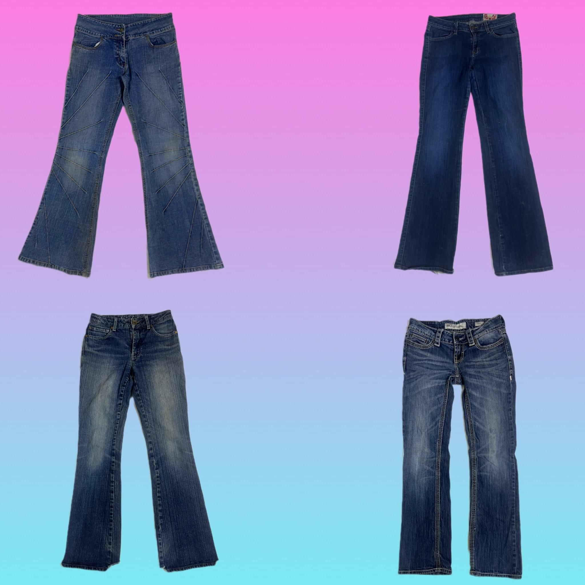 Y2K Denim flare jeans (TH-168)