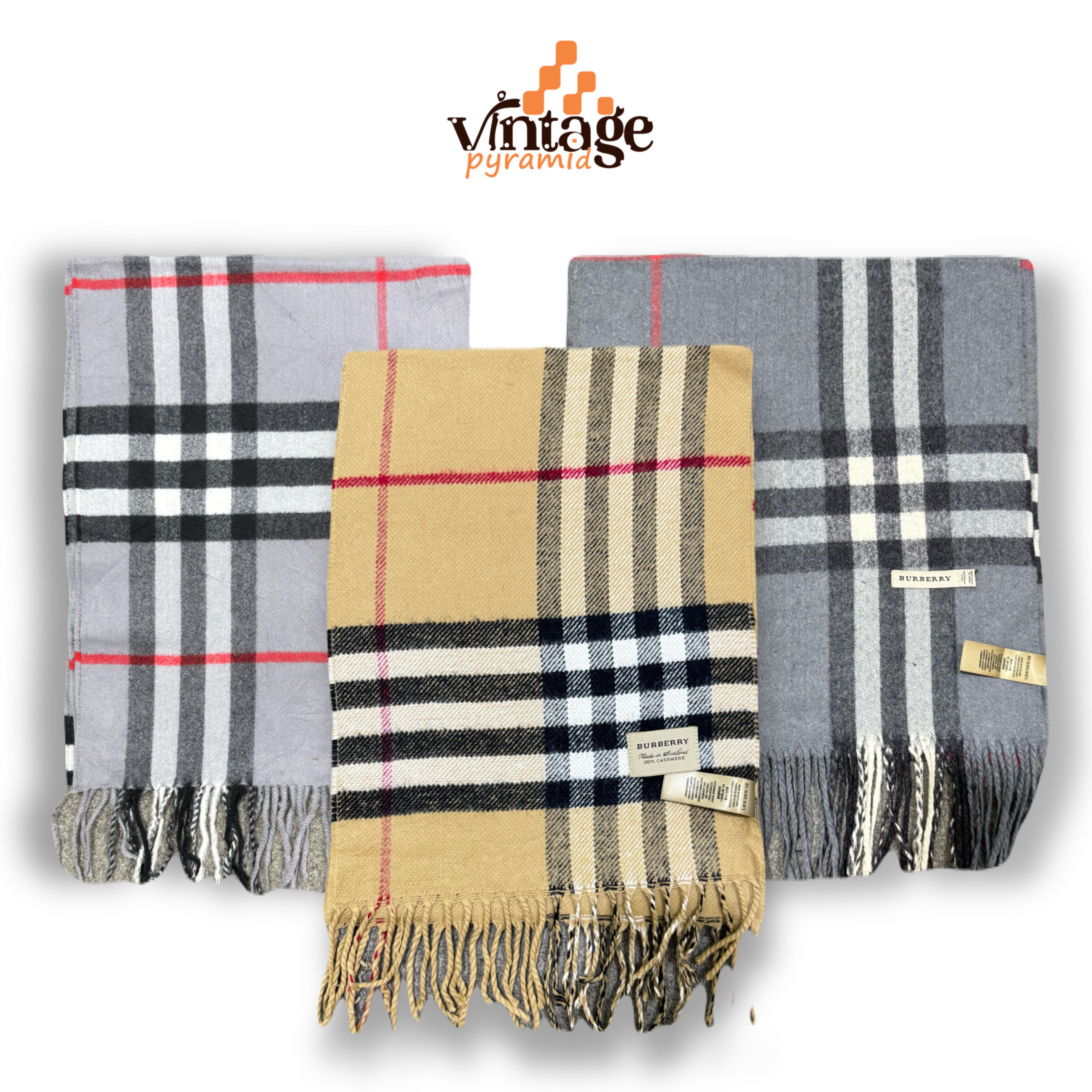 VPX515 Burberry Scarves 100% Authentic Cashmere
