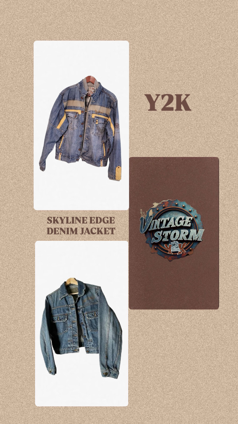 Veste en jean Y2k Skyline Edge
