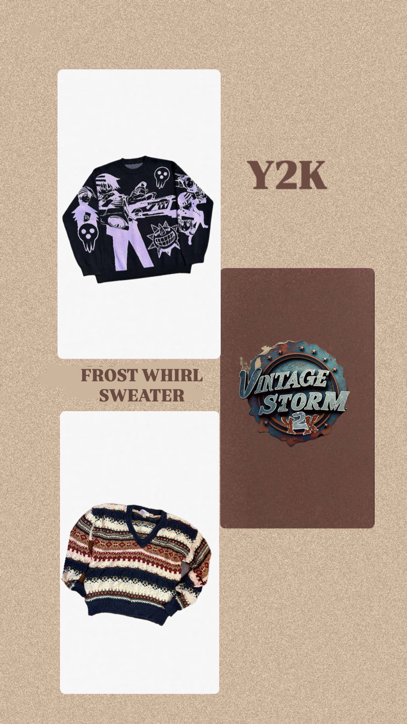 Y2k Frost Whirl Sweater