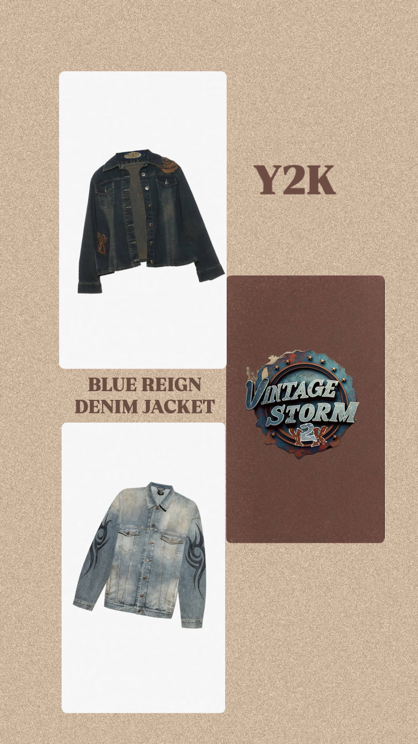 Y2k Blue Reign Denim Jacket