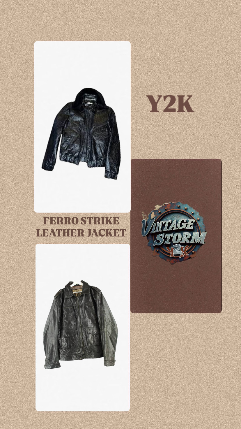Y2k Ferro Strike Leather Jacket
