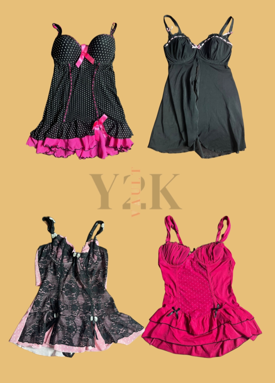 Y2K Retro Babydoll Slip Bundle (Yv-491)