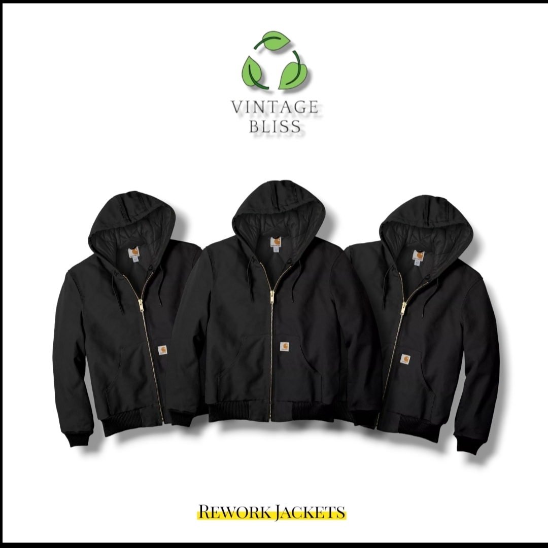 Reworked Style Canvas Workwear Hoodie Jackets