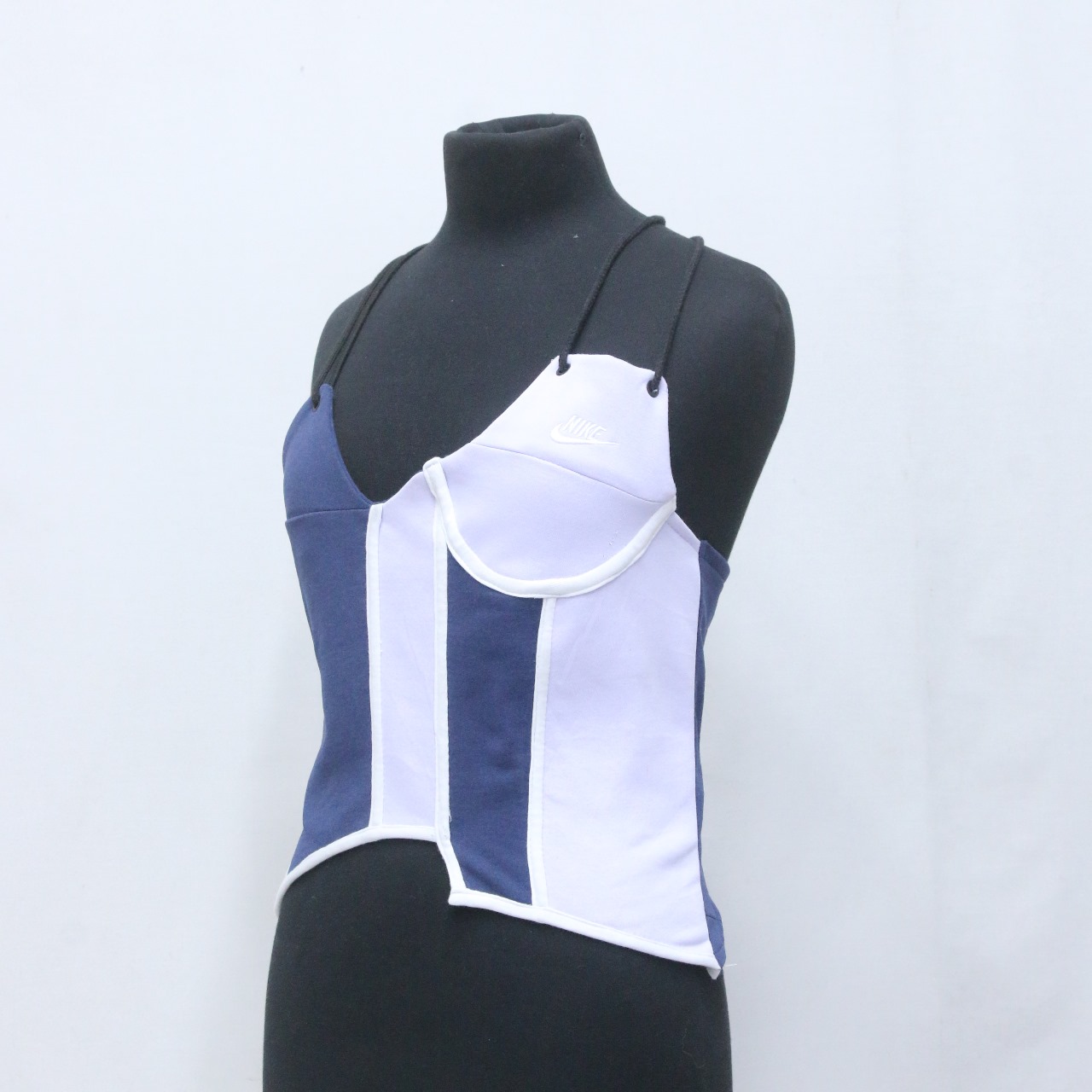 CR967 アップサイクルミックスブランド デュオトーンコルセットトップ