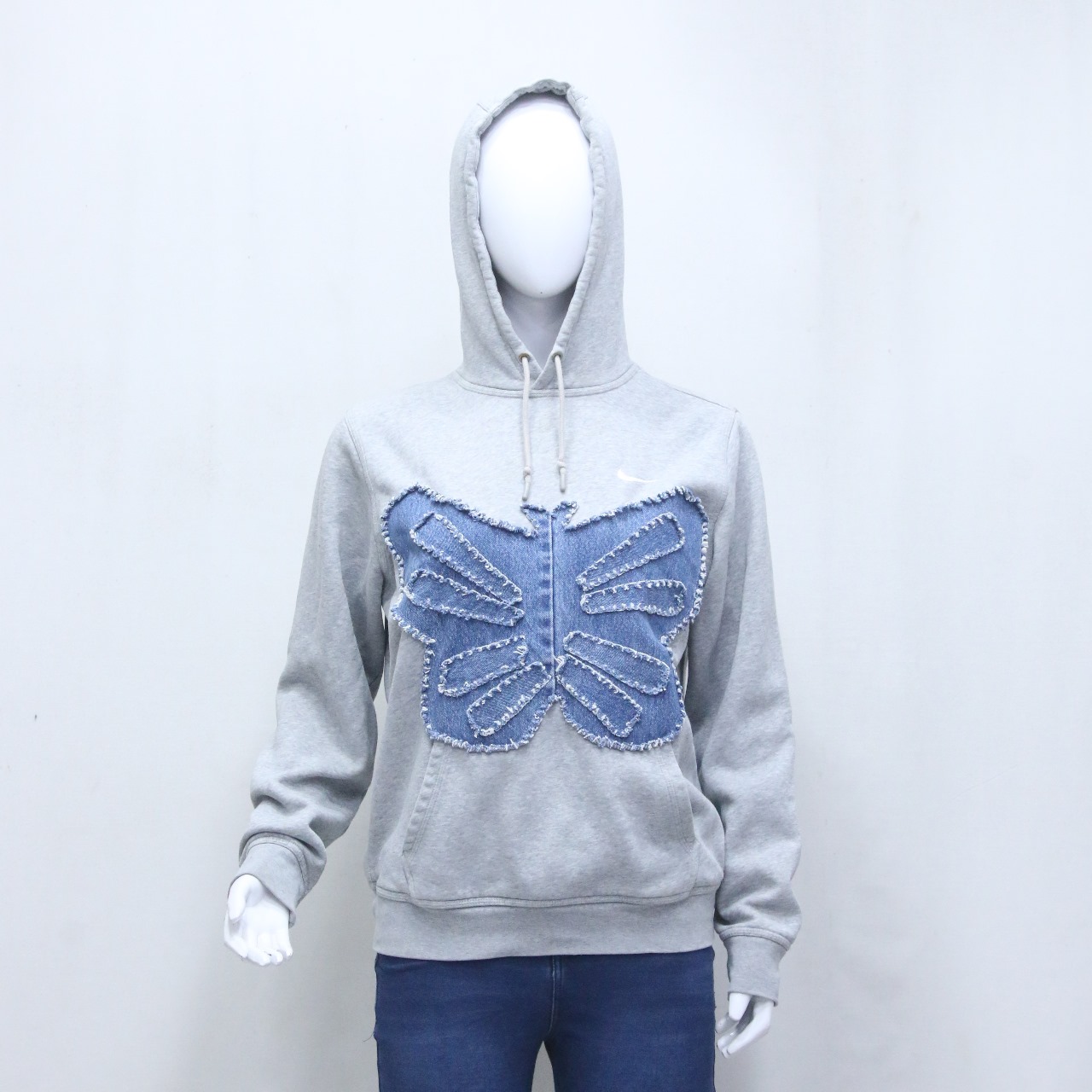 CR968 Upcycled Mix-Branded Butterfly Patch Hoodie