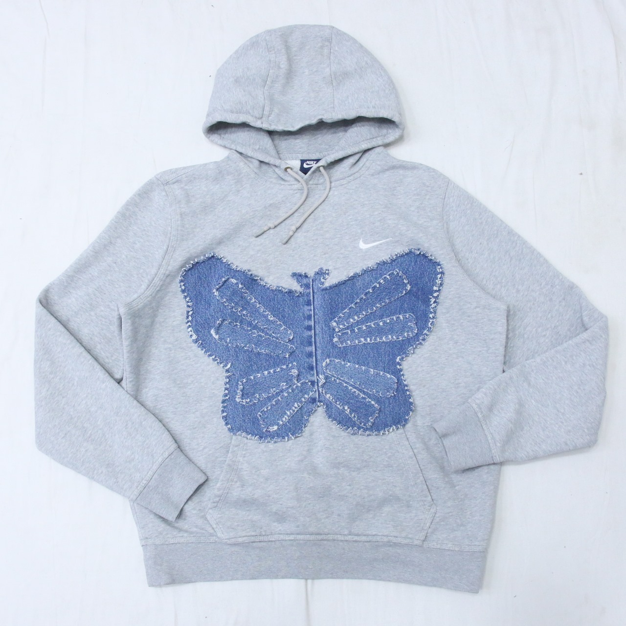 CR968 Upcycled Mix-Branded Butterfly Patch Hoodie