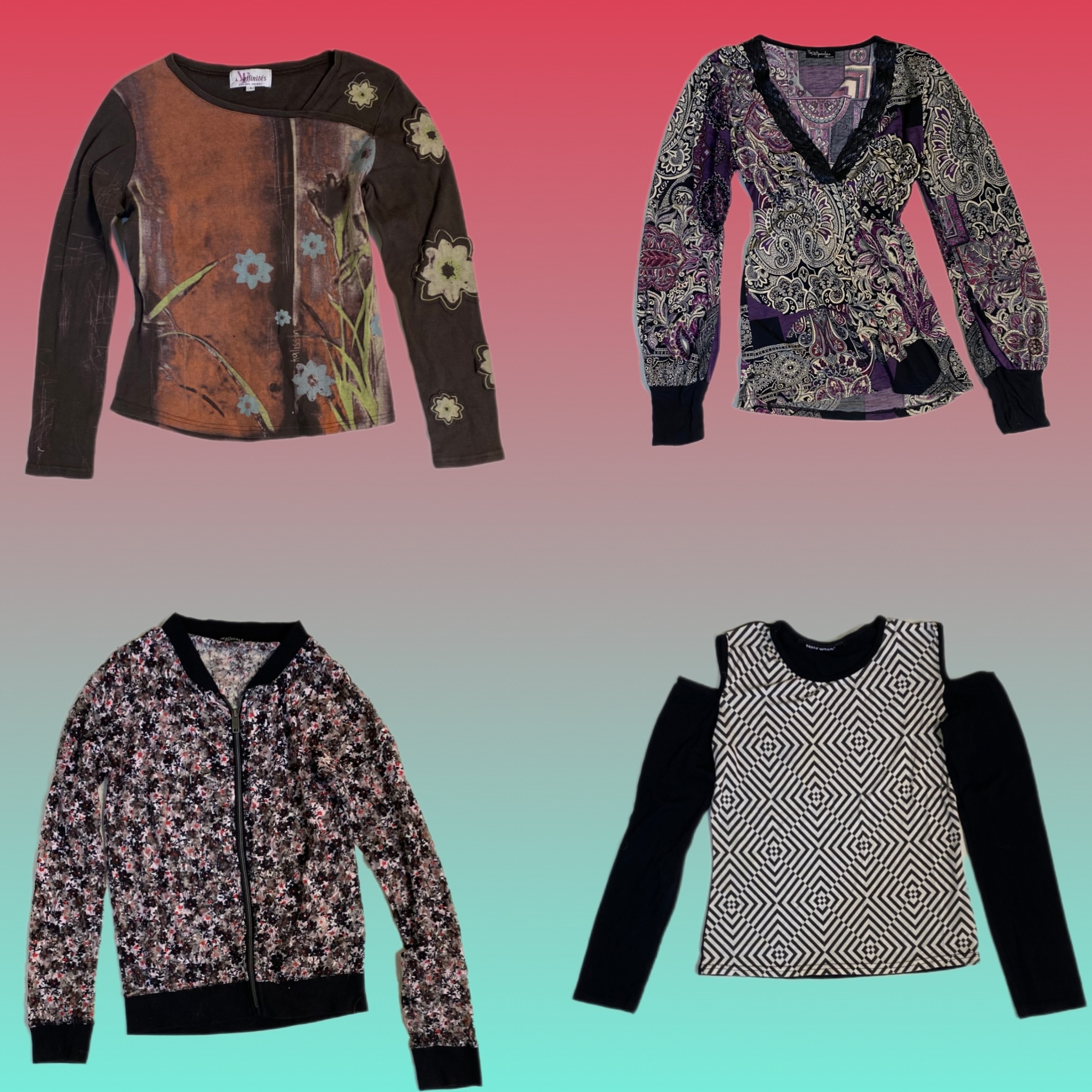 Magliette a manica lunga Y2K (TS-1644)