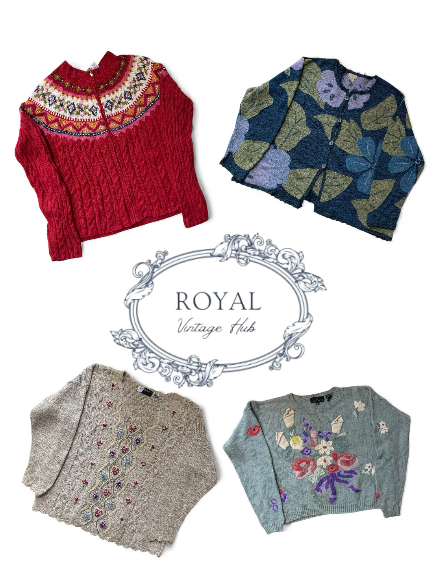 ヴィンテージ / Y2K コテージコア ニットウェア 美学