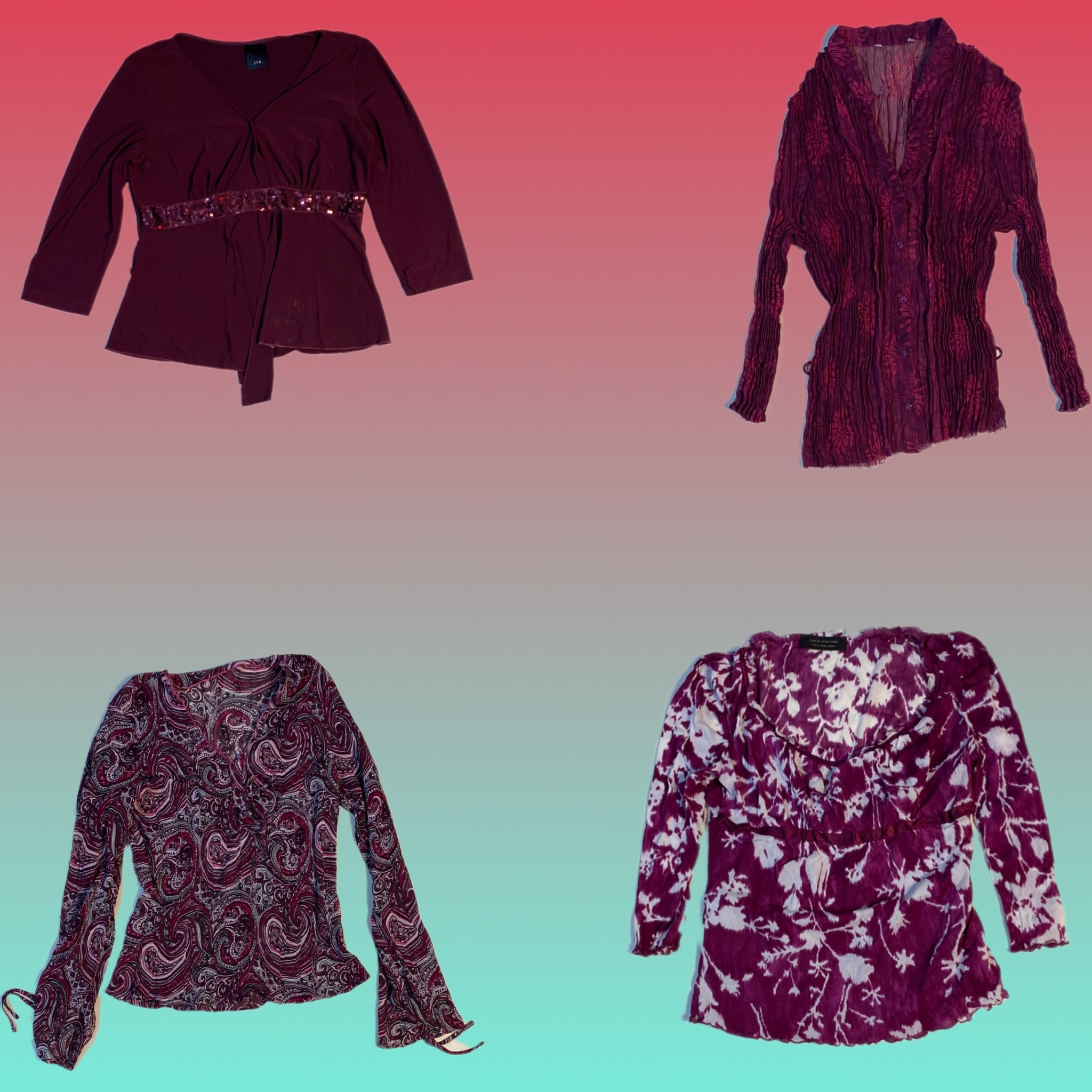 Tops a manica lunga Y2K (TS-1652)