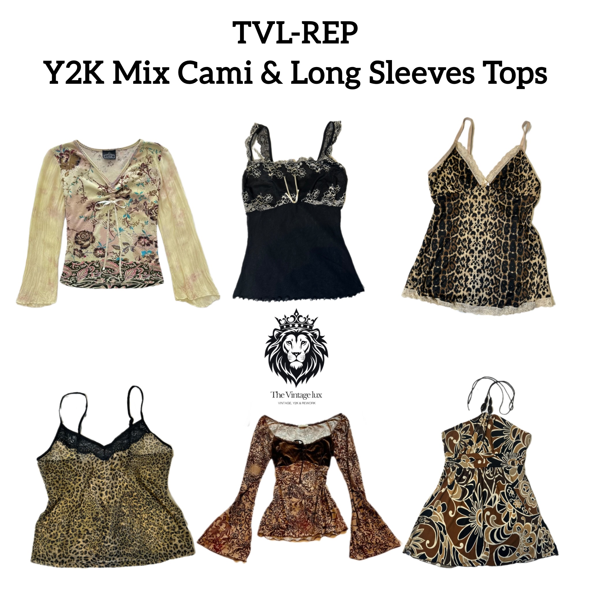 Y2K Mix Cami & Long Sleeves Tops (REP)
