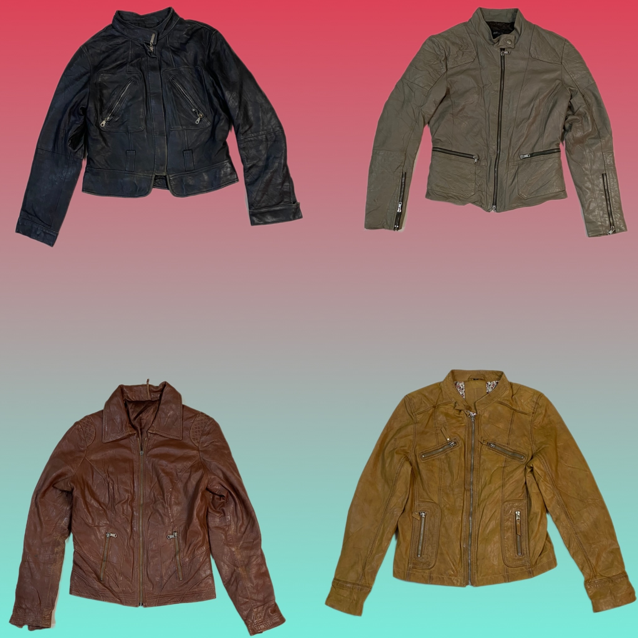 Y2K 90’s vibe Leather jacket (TS-1657)