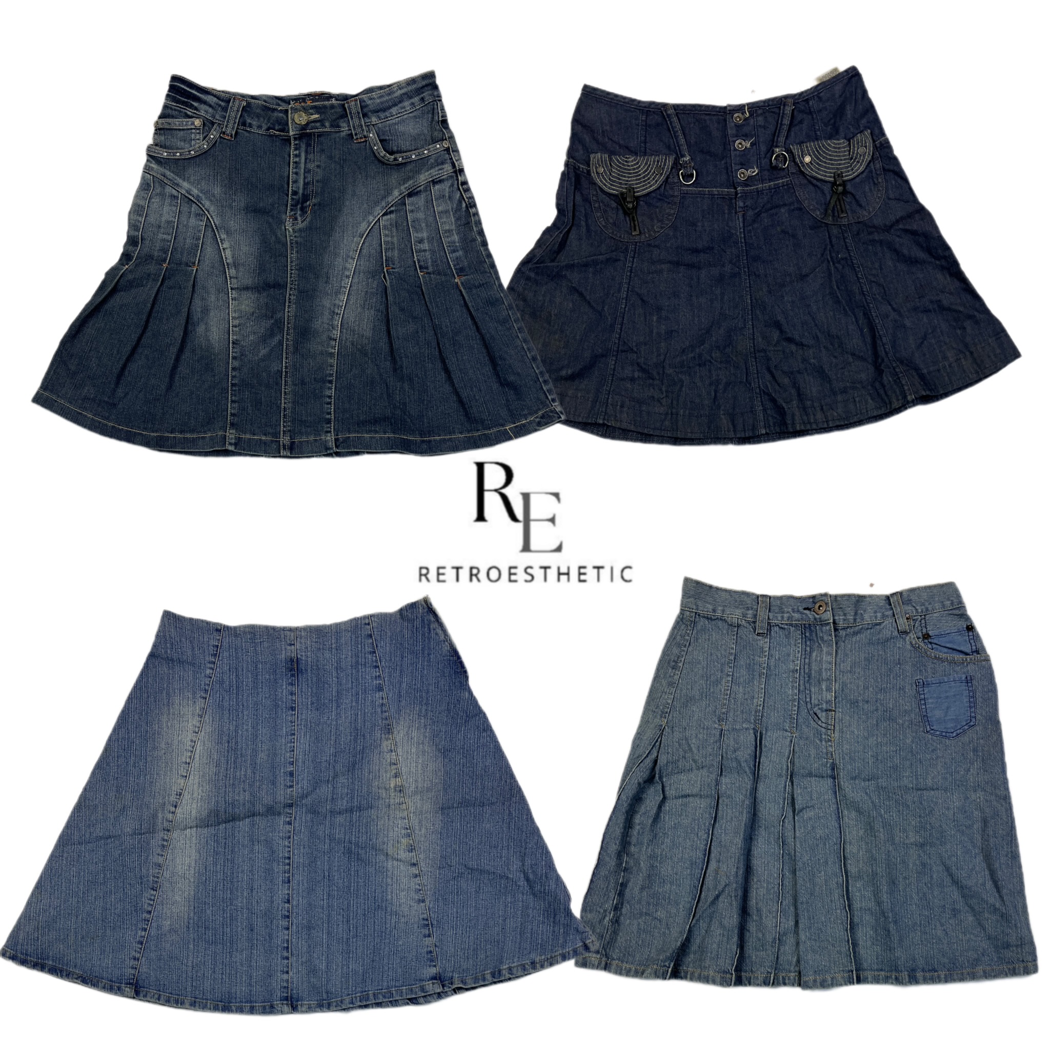 Y2K Era Cyber Girl Midi Skrits RE-1216