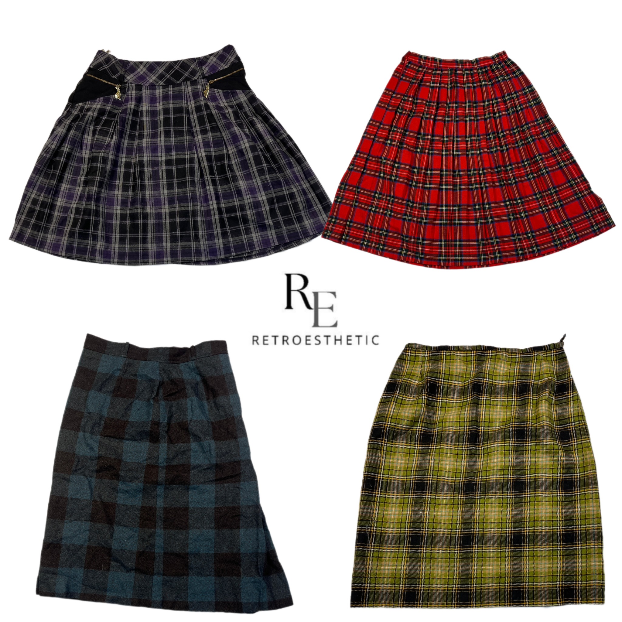 Y2K NYC IT Girl Wool Midi Skirt RE2512