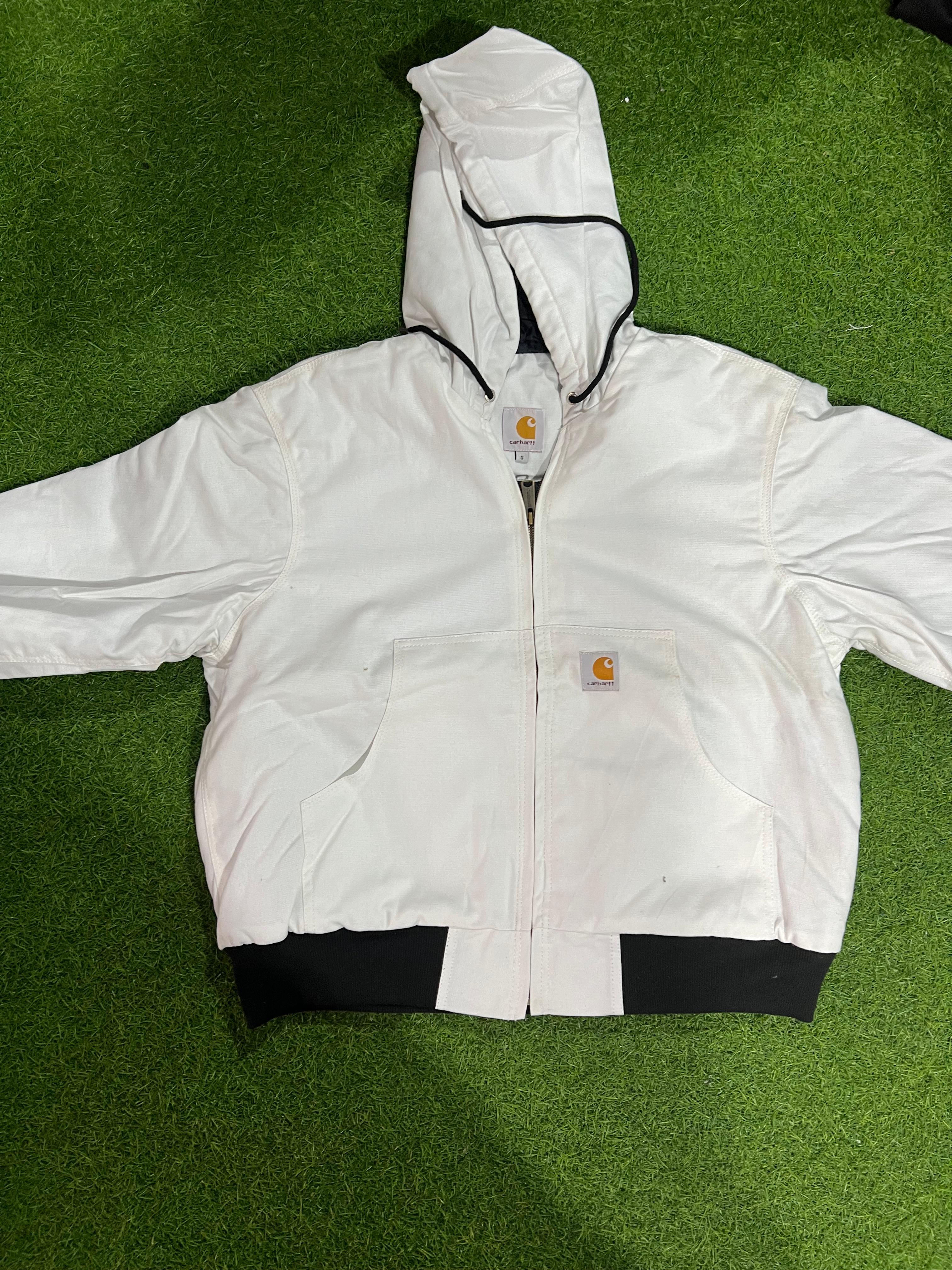 Rework style Carhartt white colour hoddie jacket