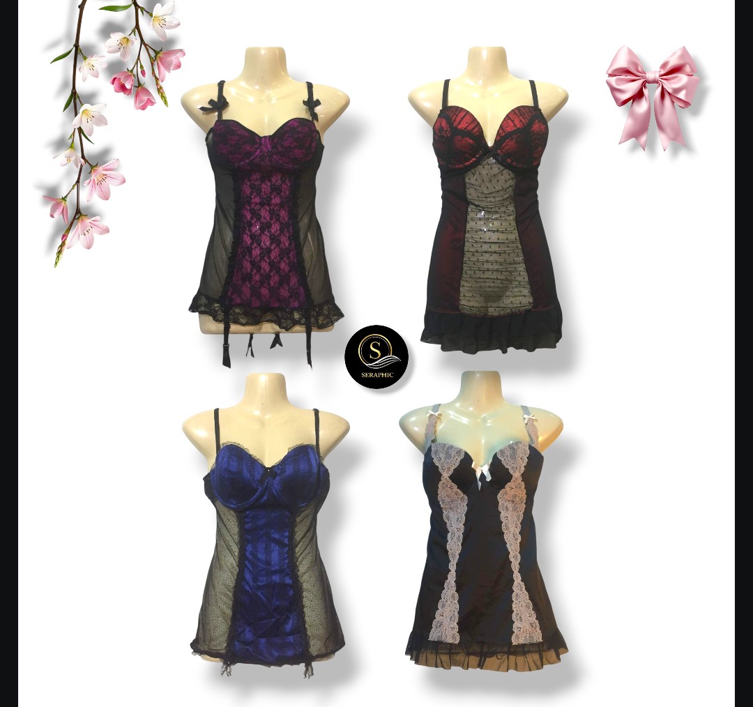 Y2K Black Rave Babydoll Tops