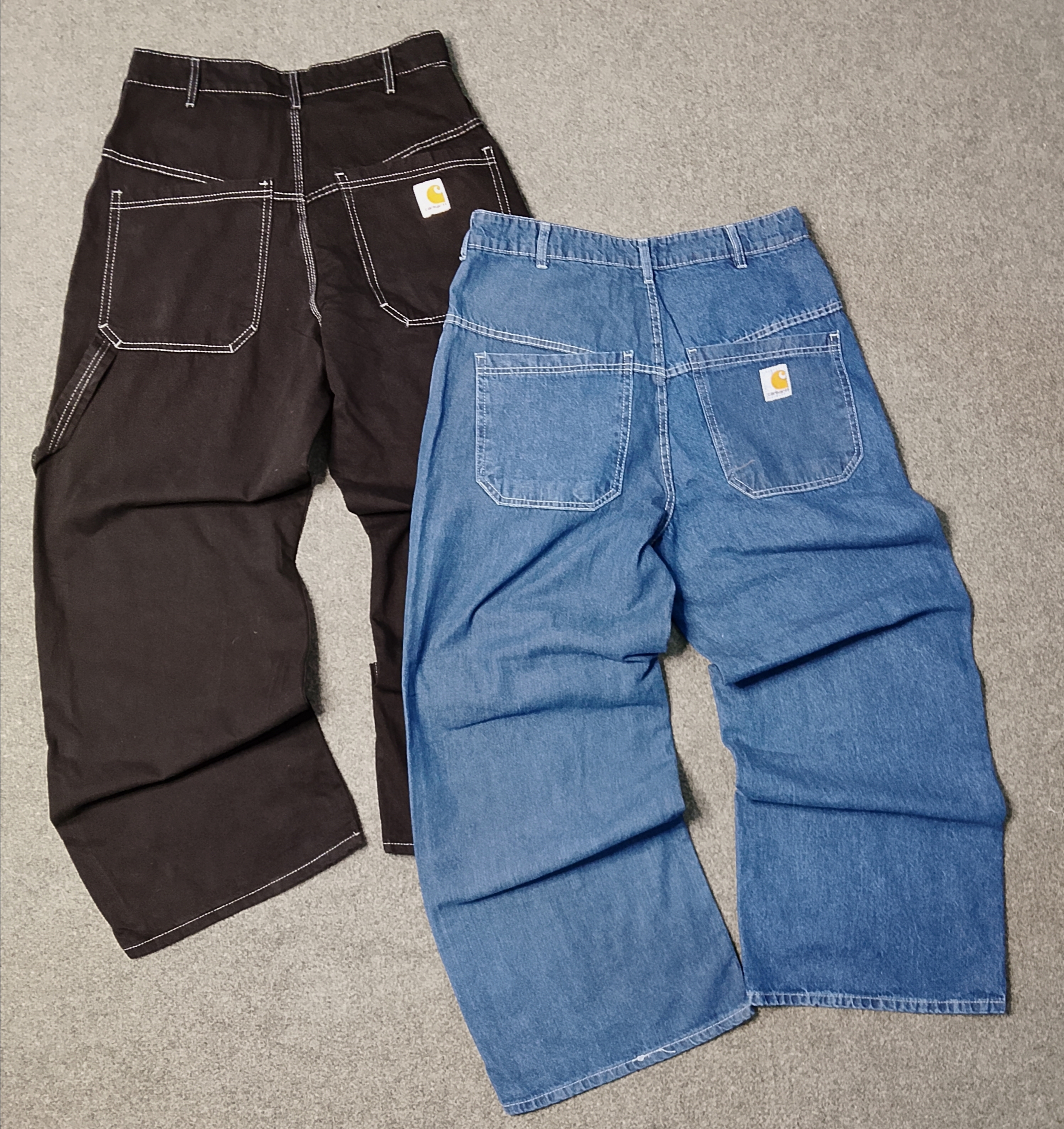 Pantalons de charpentier à double genou, style rework Carhartt