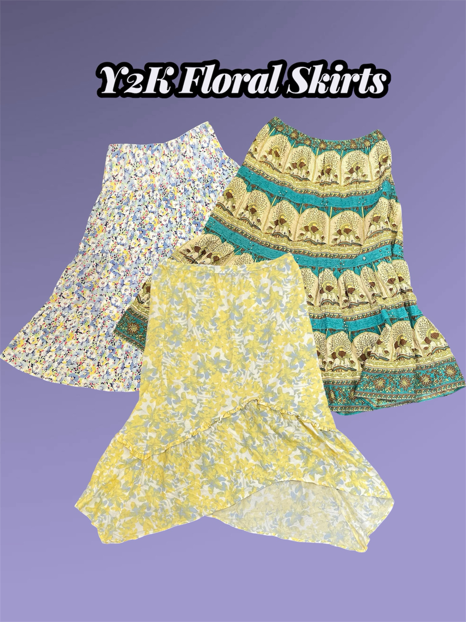 Y2K Floral Skirts