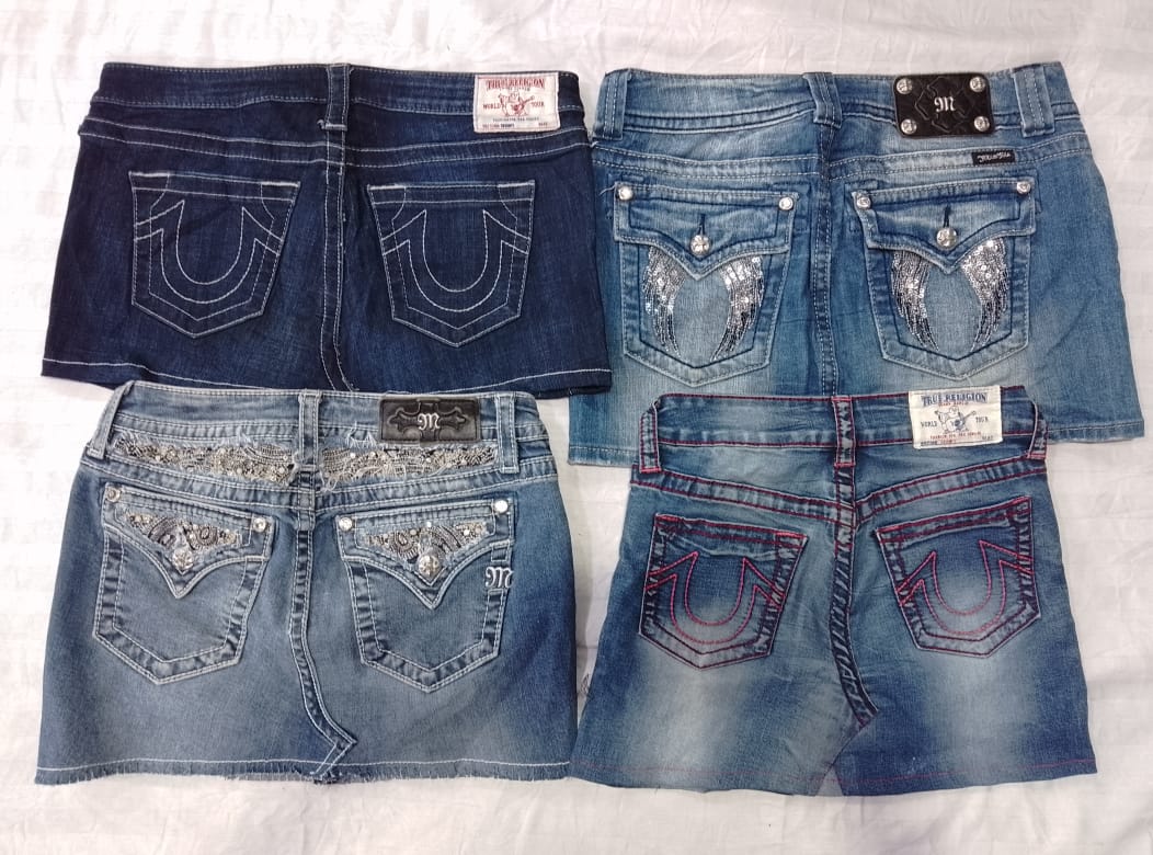 CR5591 UPCYCLED Miss Me & True Religion Skirts