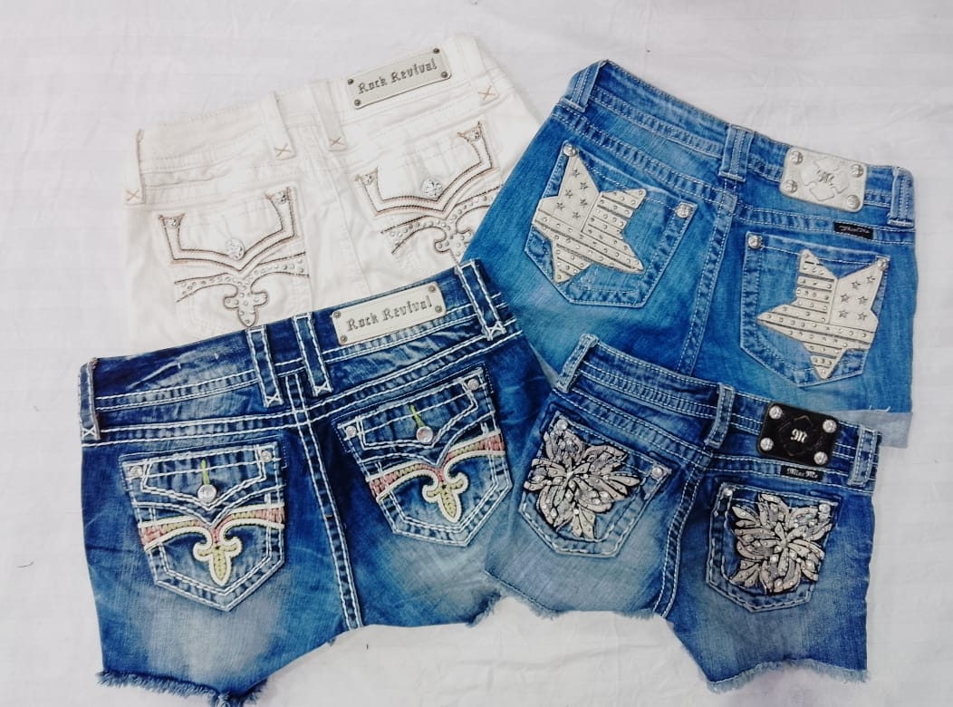 CR5593 UPCYCLED Miss Me / Rock Revival Sexy Shorts