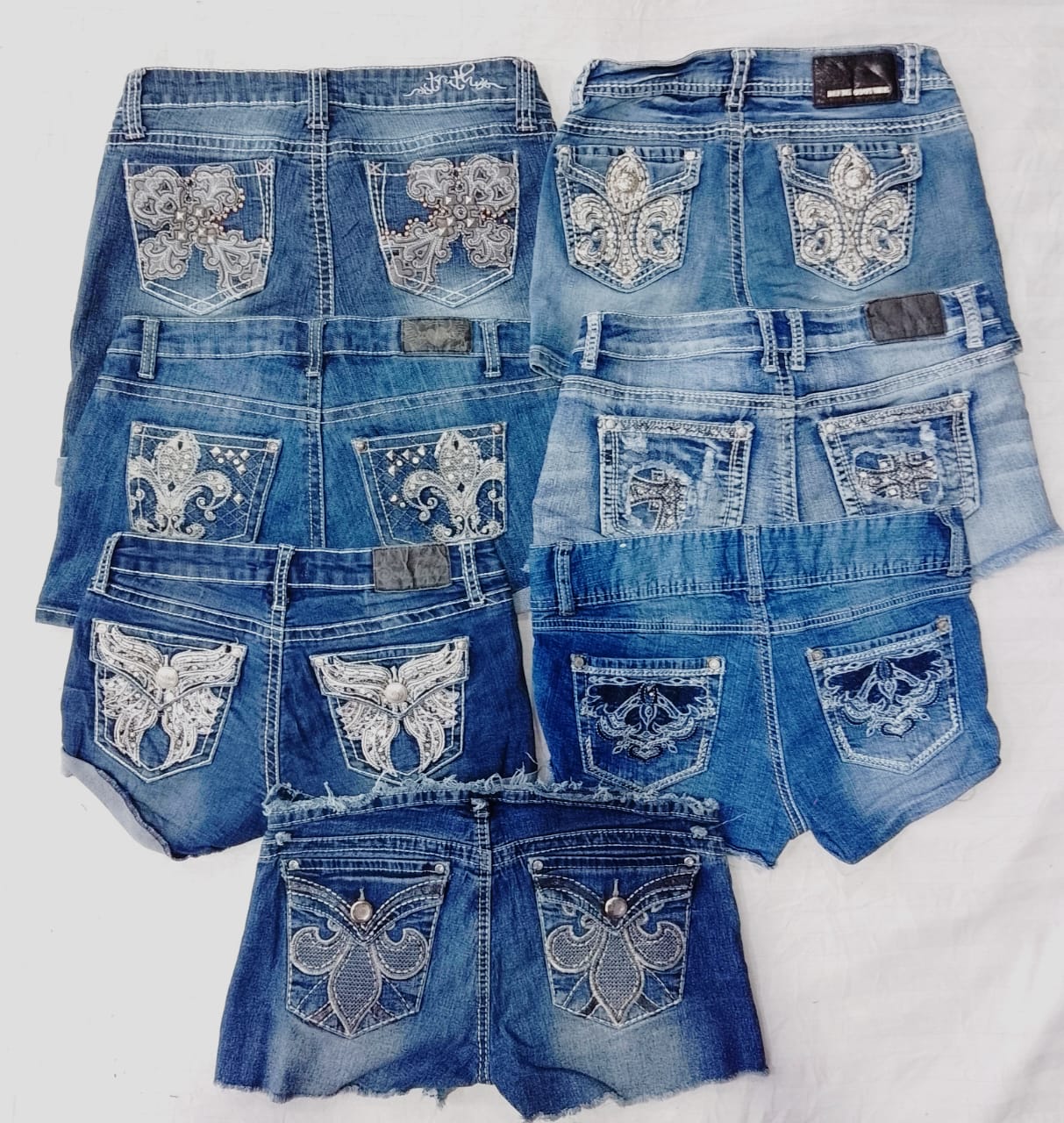CR5594 Y2K Style UPCYCLED Mixed Shorts