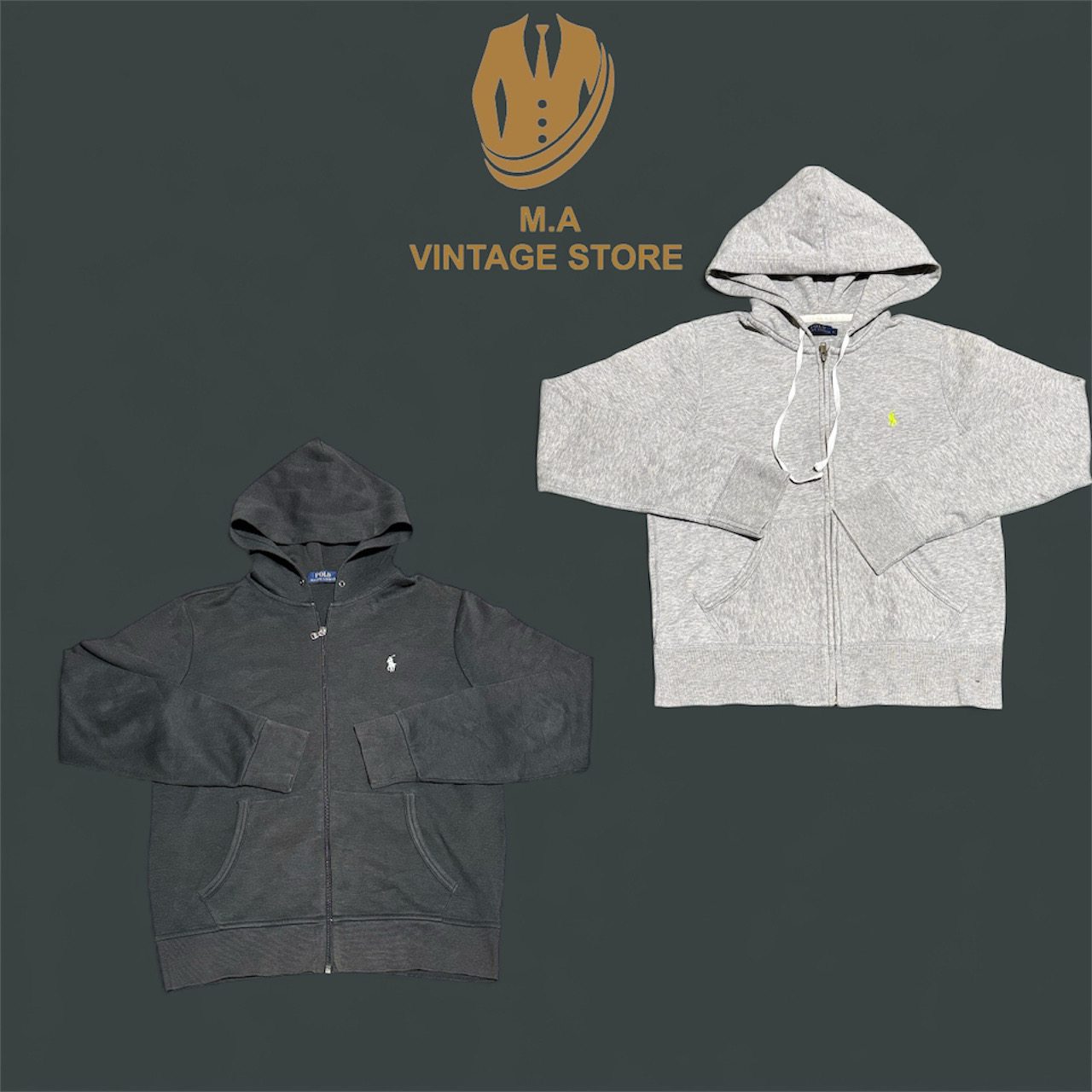 Capuches zippées à plein de marque Ralph Lauren