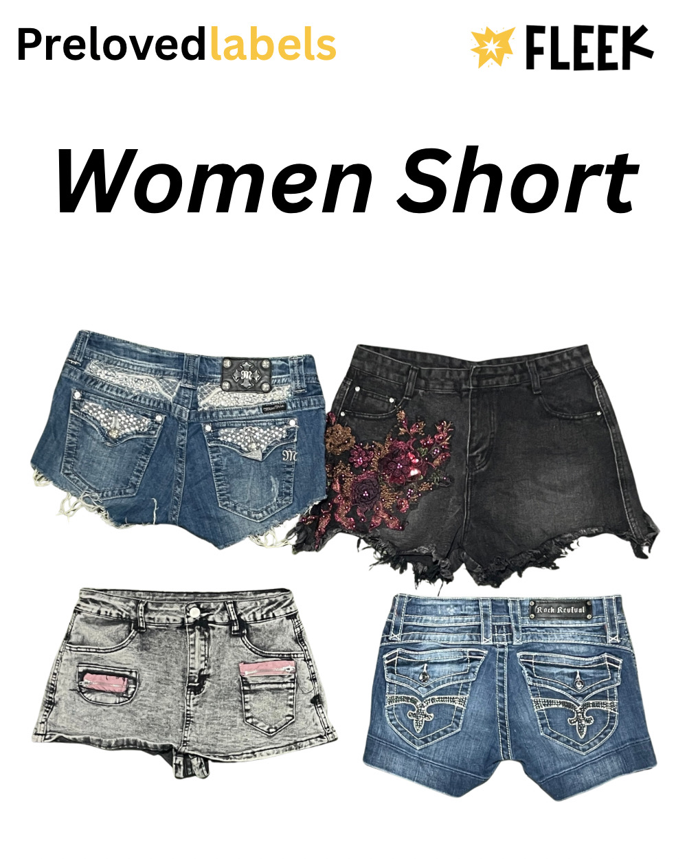 Miss me, Rock revival , Levi's,ymi,etc denim shorts (Wcv: 1297)