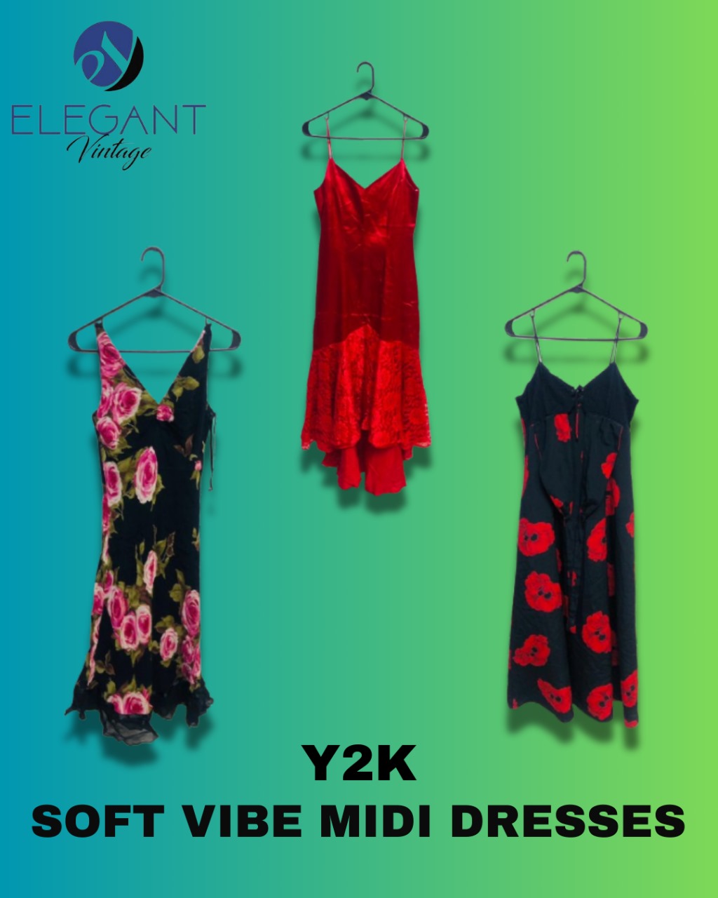 Y2K Soft Vibe Midi Dresses - EV1250
