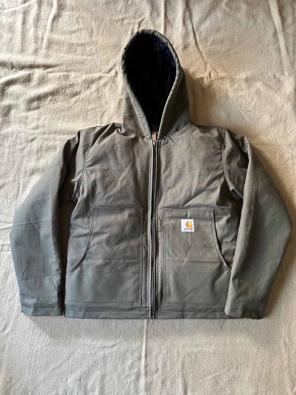 Carhartt rework style green hooded jackets