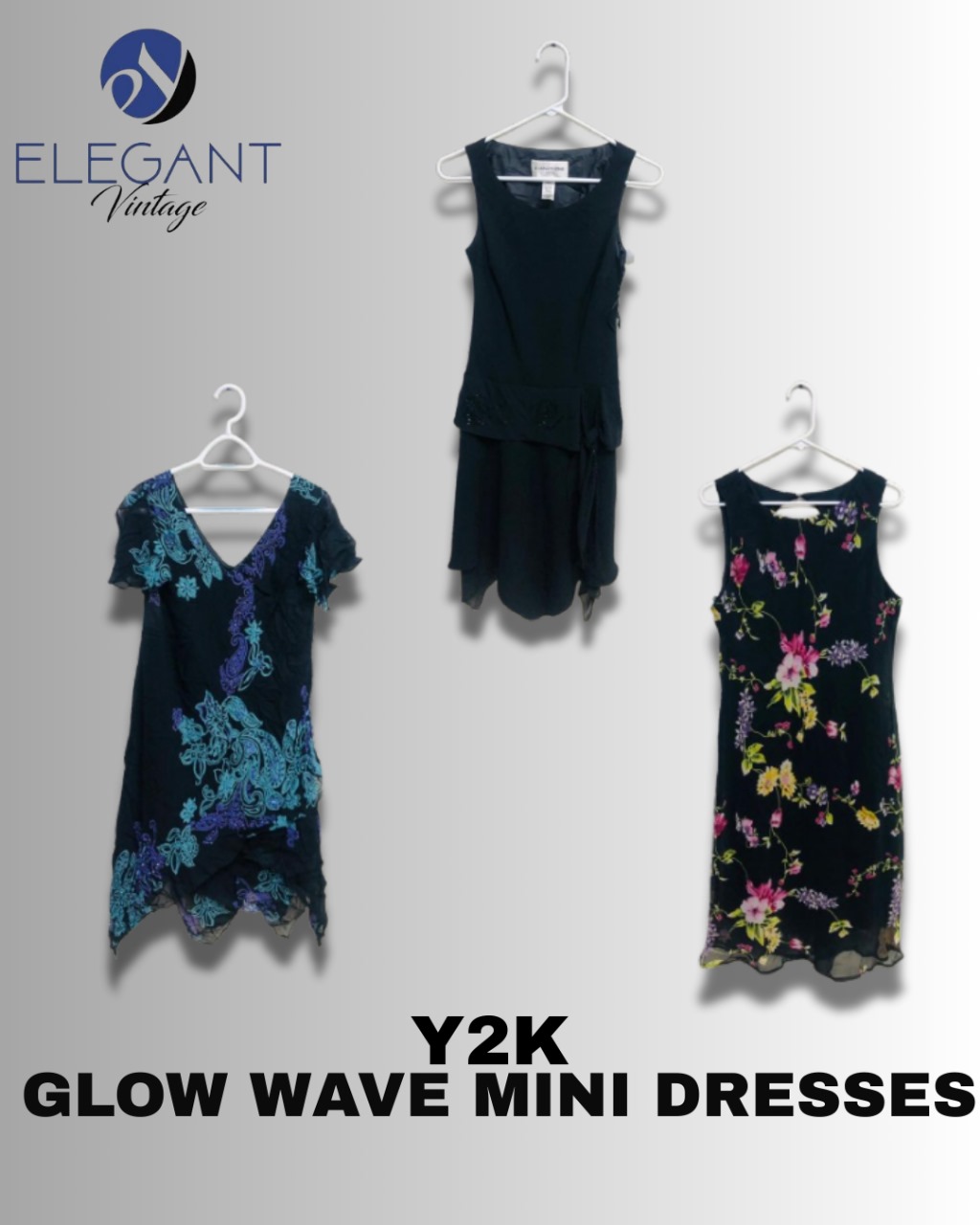 Y2K Glow Wave Mini Dresses - EV1264