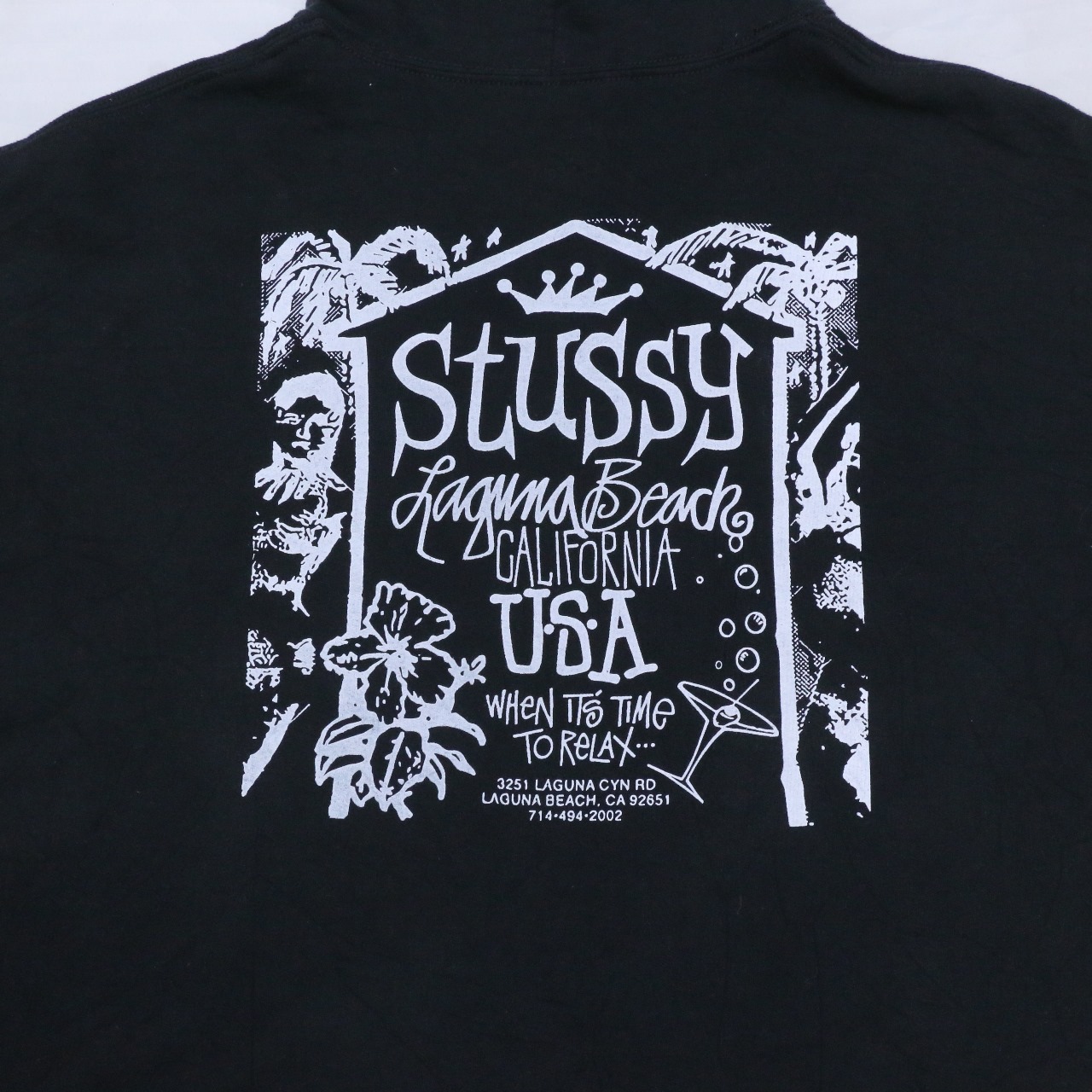 CR989 Rework Style Stussy Print Hoodie
