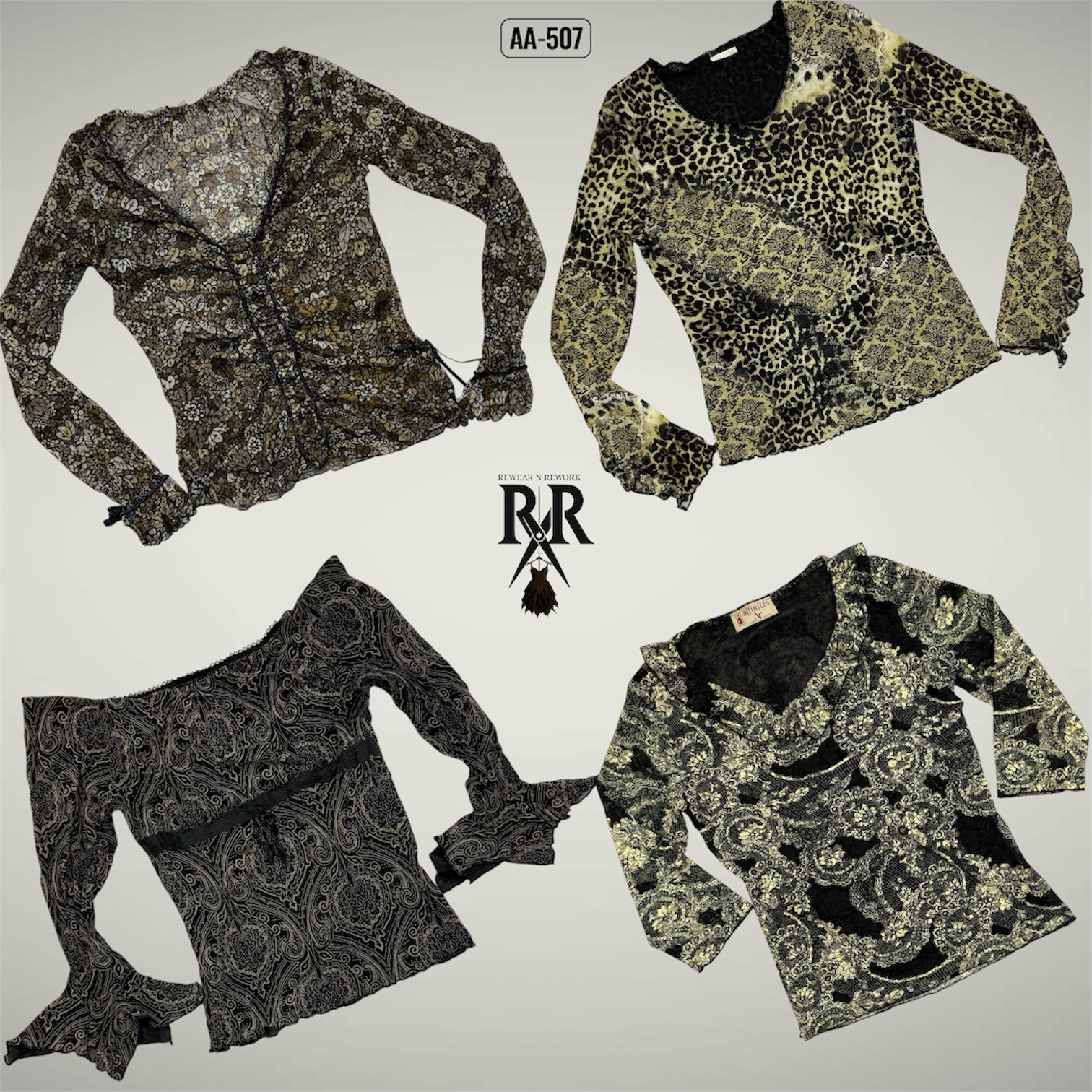 Y2K Earthy Grunge Mix Full Sleeve Tops (AA-507)