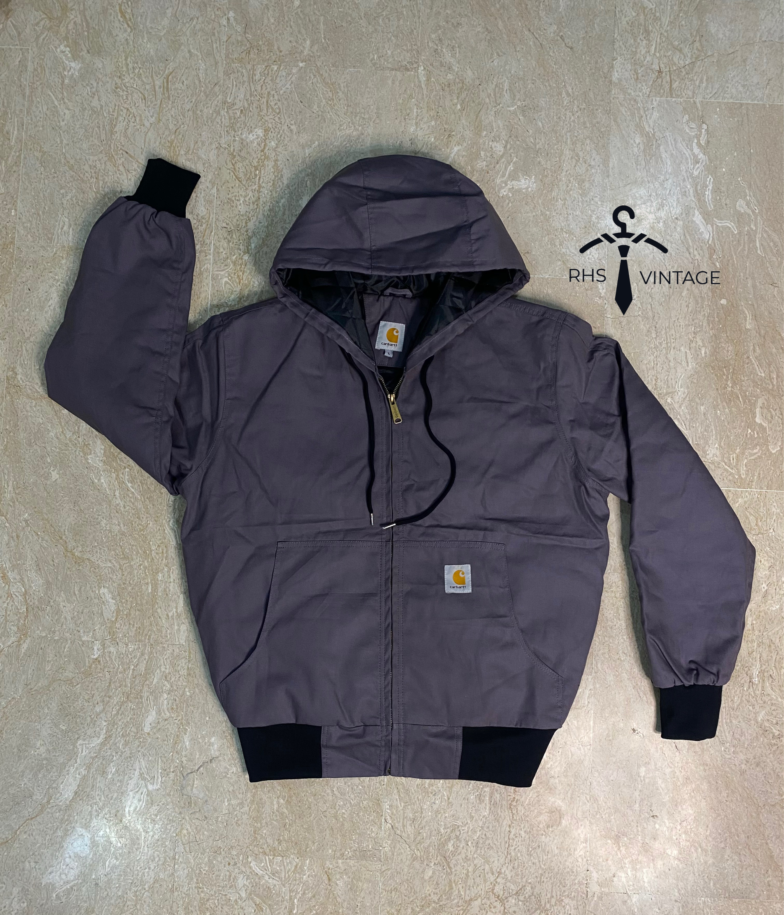 Carhartt rework style grey jacket