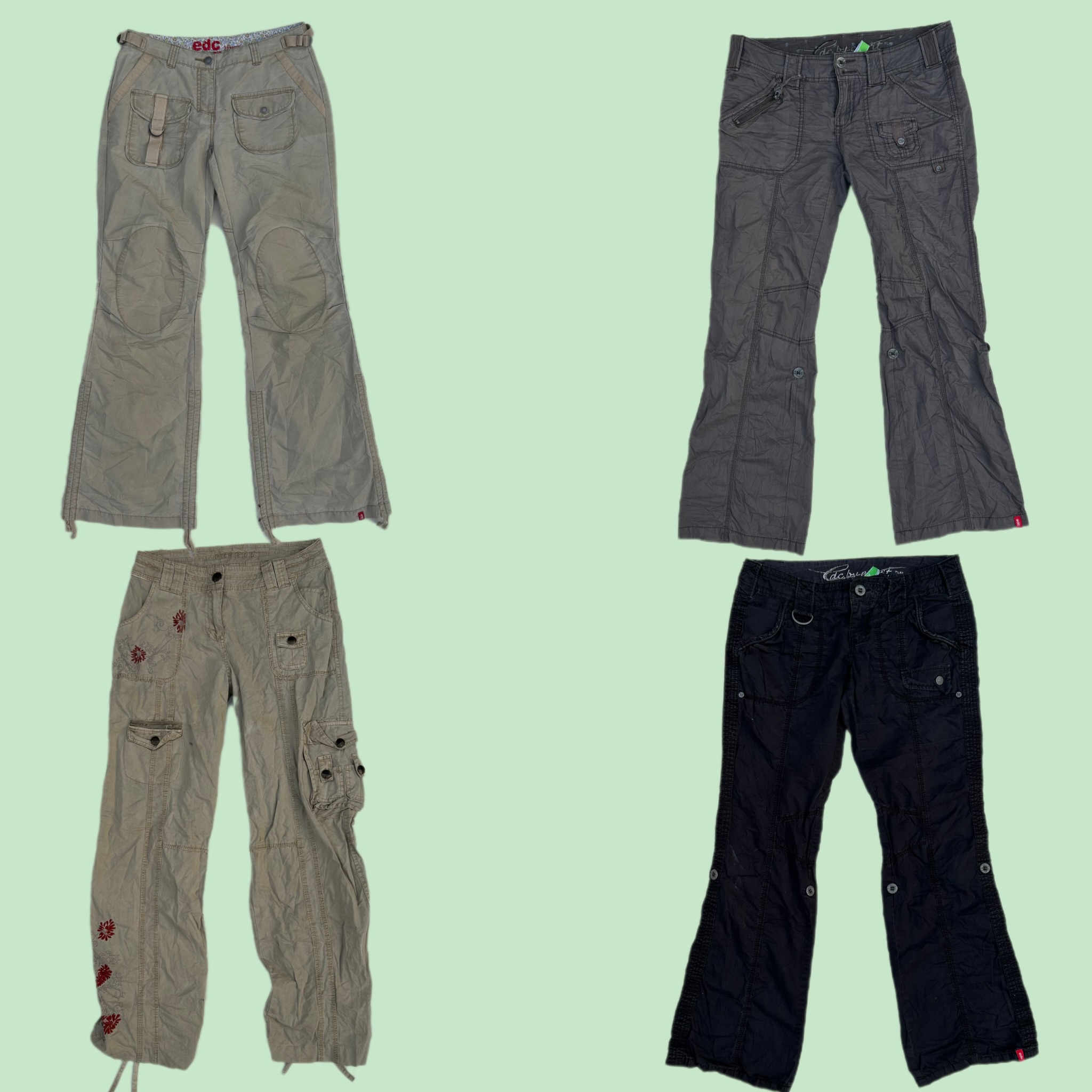 Y2k Unique Flared Cargo pants (TT-250)