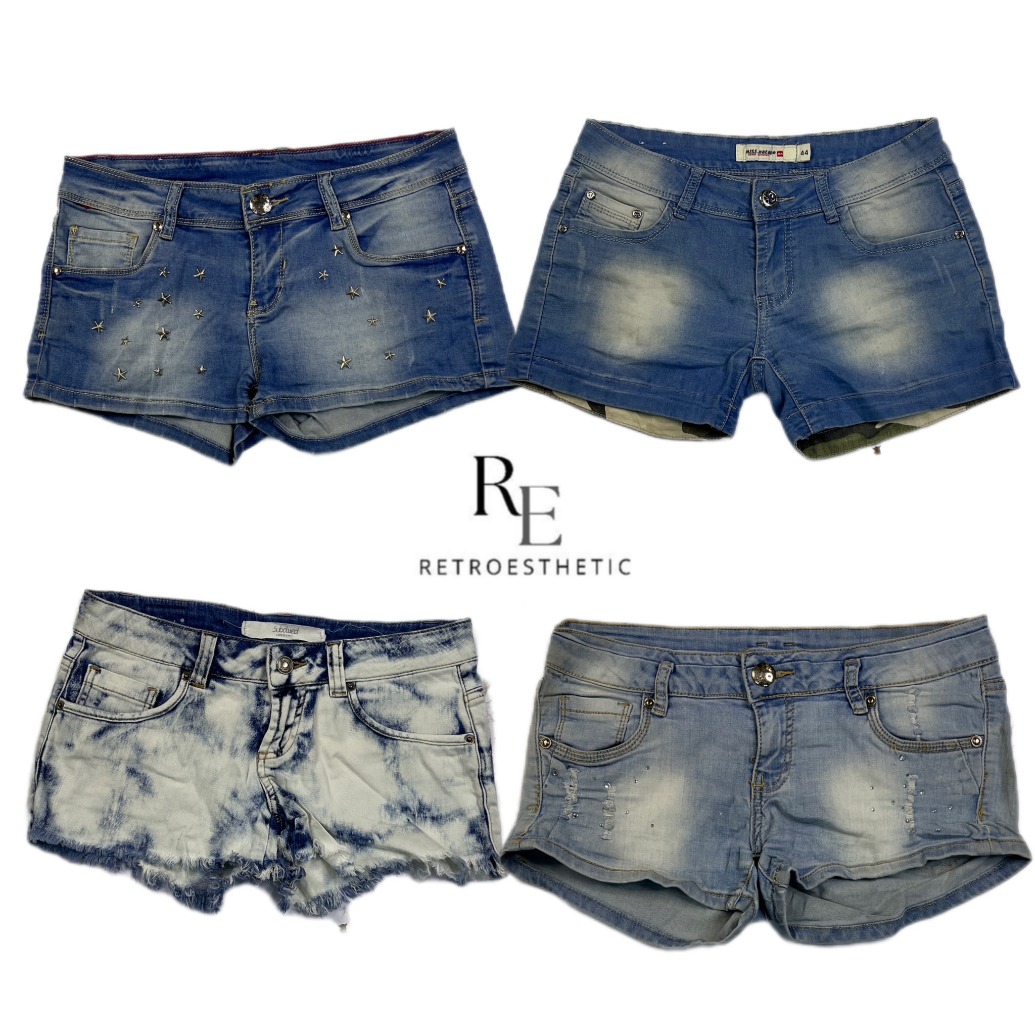 Y2K Era Cuber Girl Micro Mini Short RE-2520