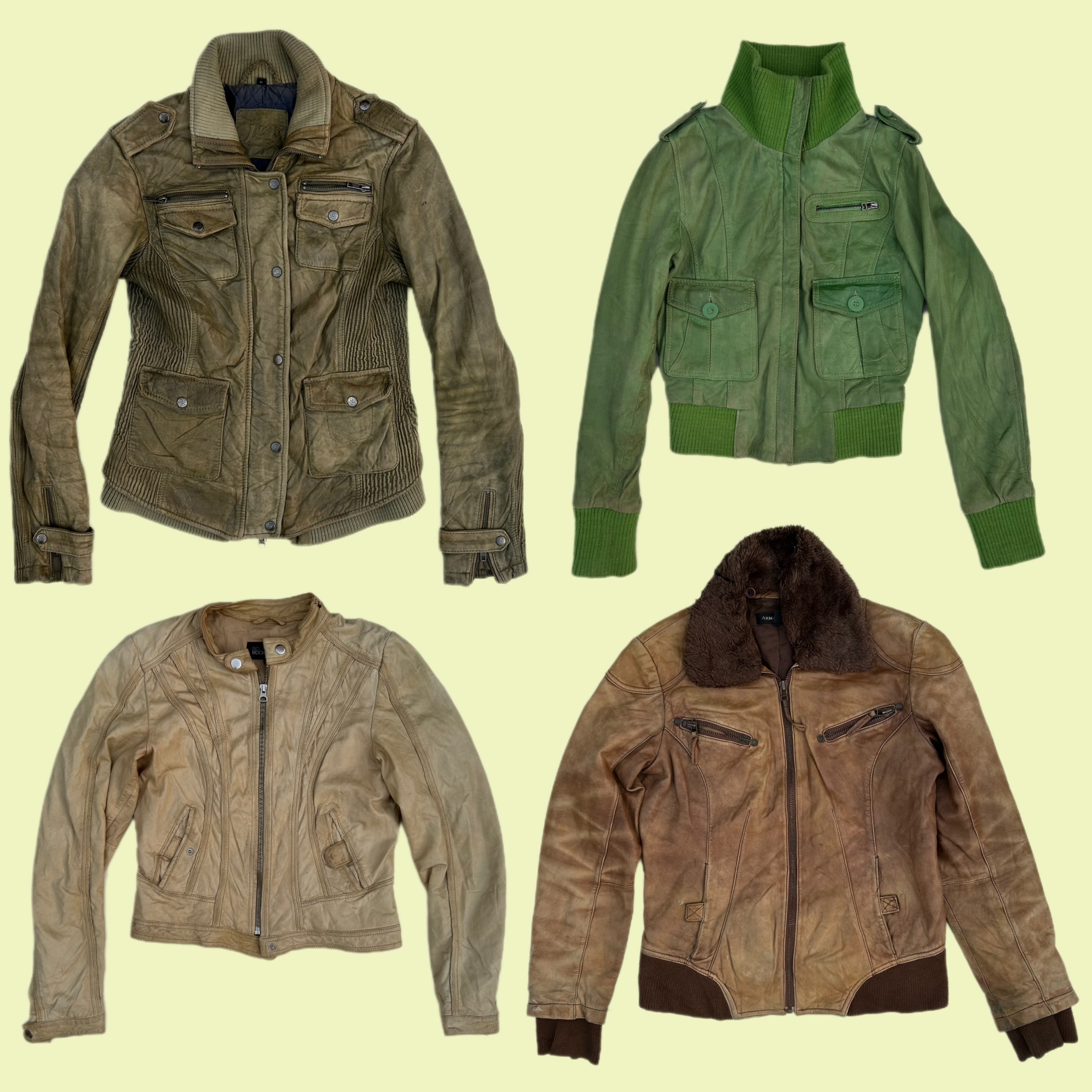 90s/Y2k Structured Leather Jackets (TT-252)