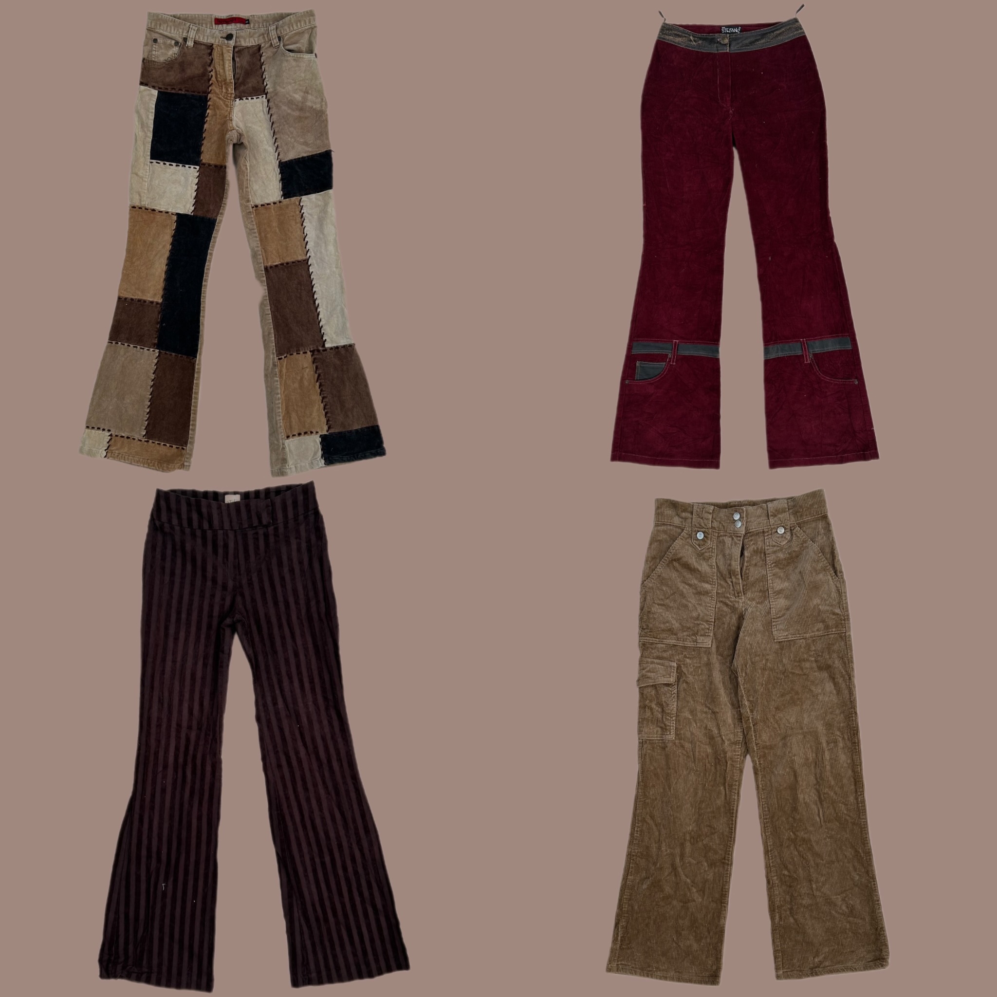 Y2k Flared Unique Coudray pants (TT-253)