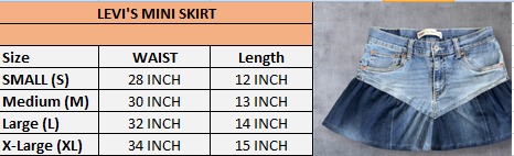 Upcycled Levi's Denim Mini Skirt